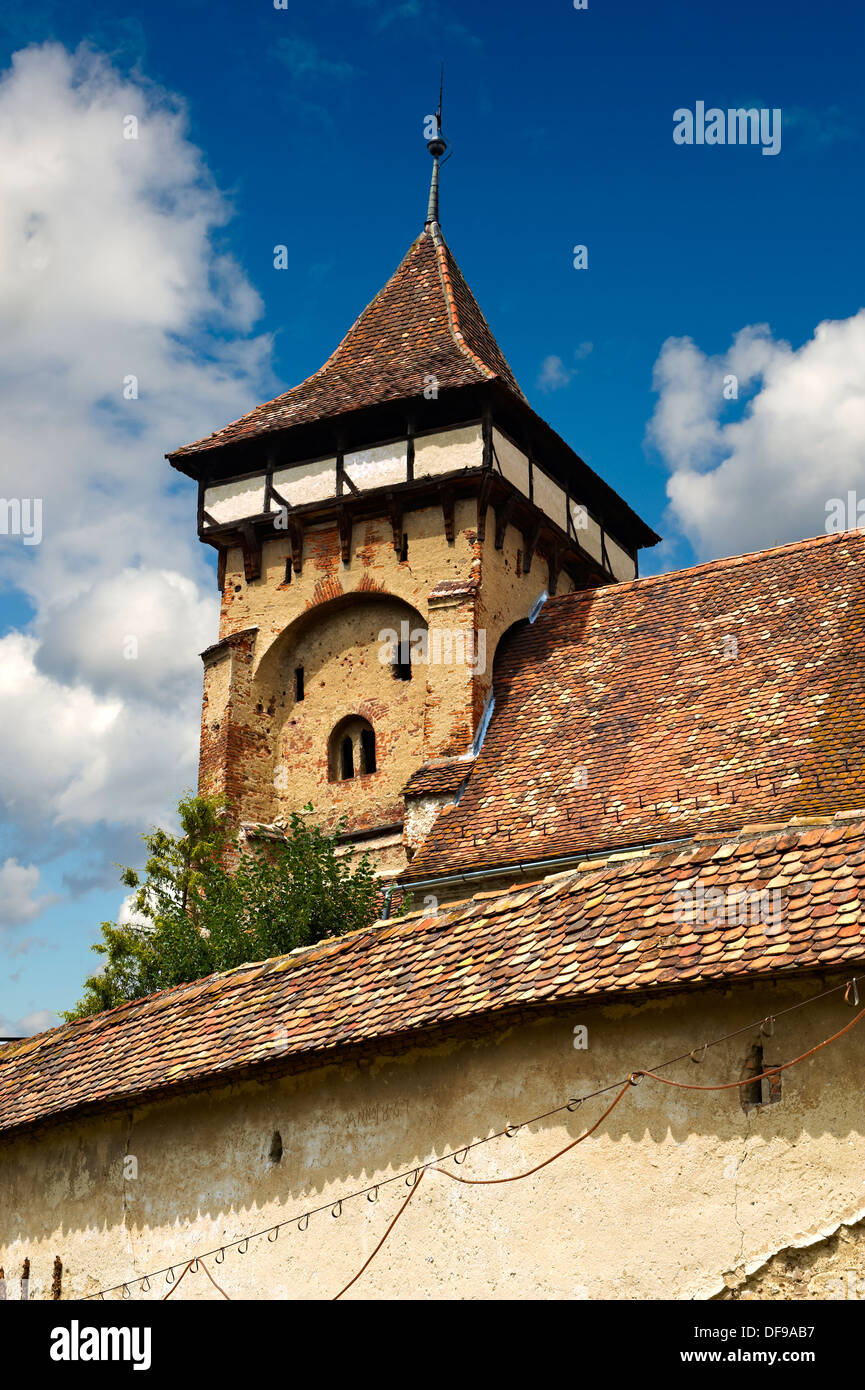 The Fortified Saxon Evangelical church of Valea Viilor. Sibiu, Transylvania. Romania Stock Photo