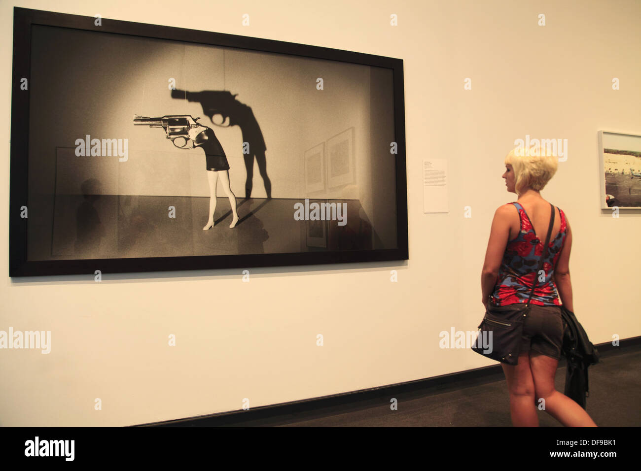 A Visitor In Front Of Laurie Simmons´ Walking Gun In Photography Department In Metropolitan