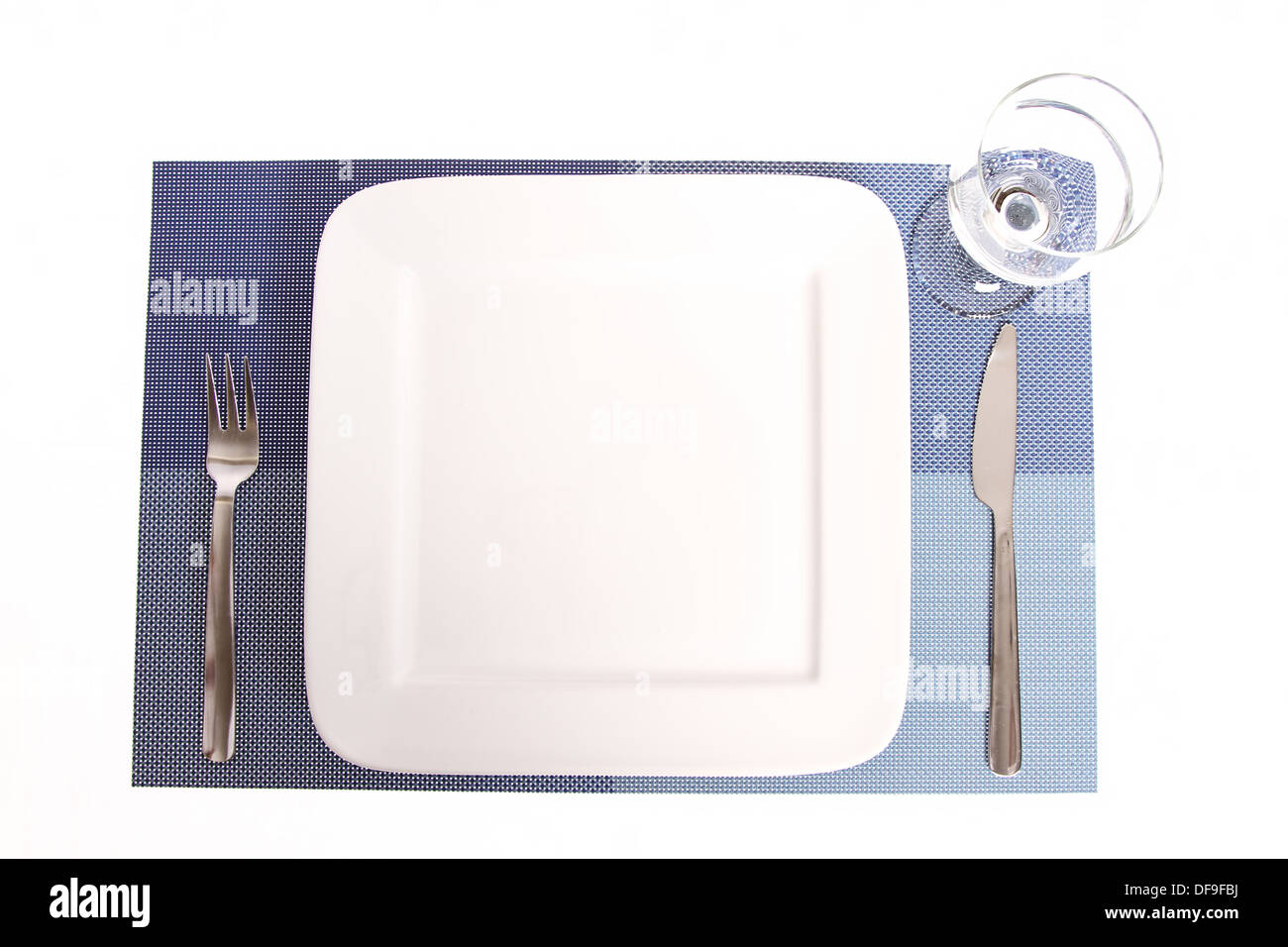 Glass plate on table Cut Out Stock Images & Pictures - Alamy