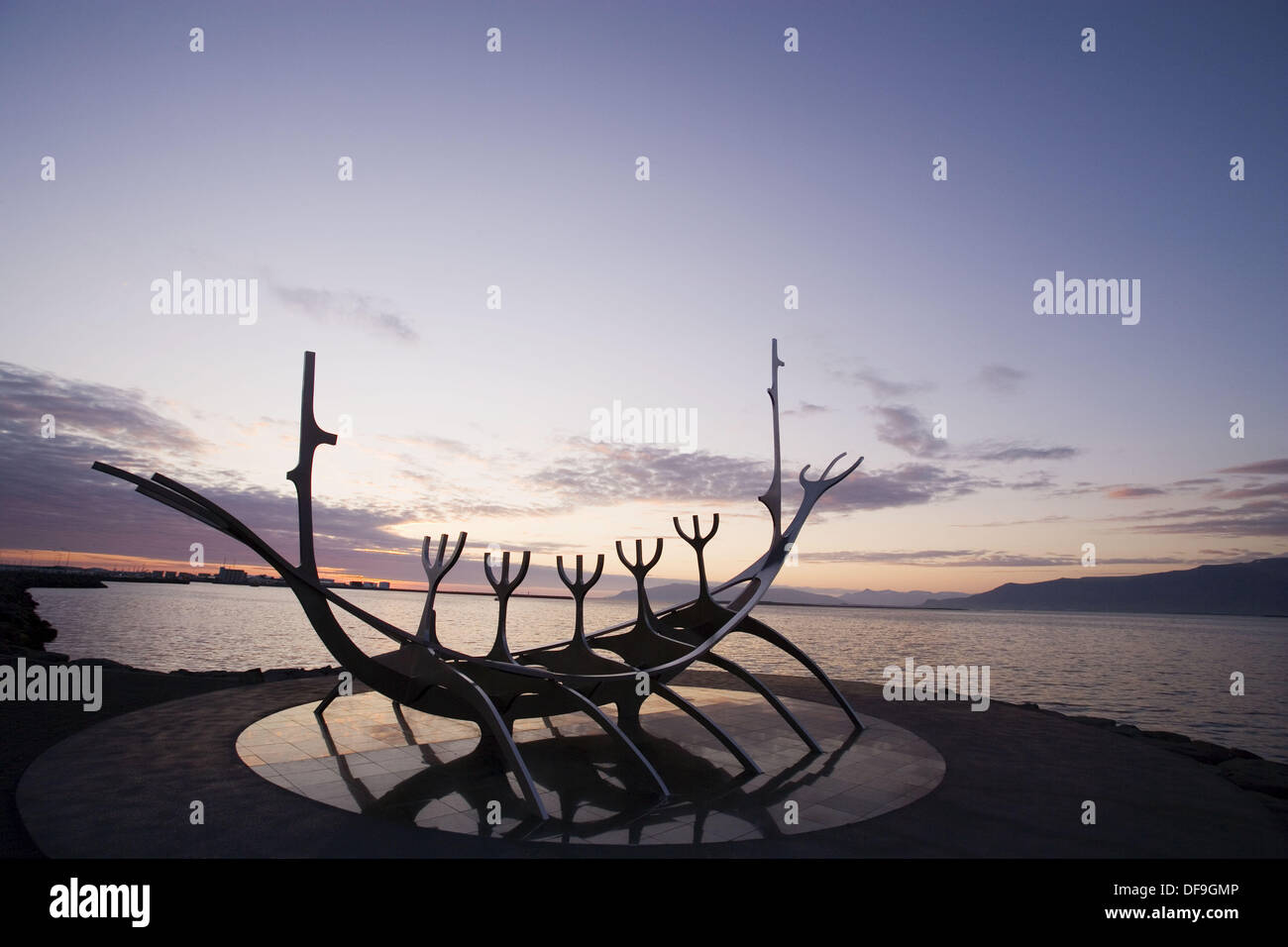 Viking ship sculpture, Reykjavik. Iceland Stock Photo Alamy
