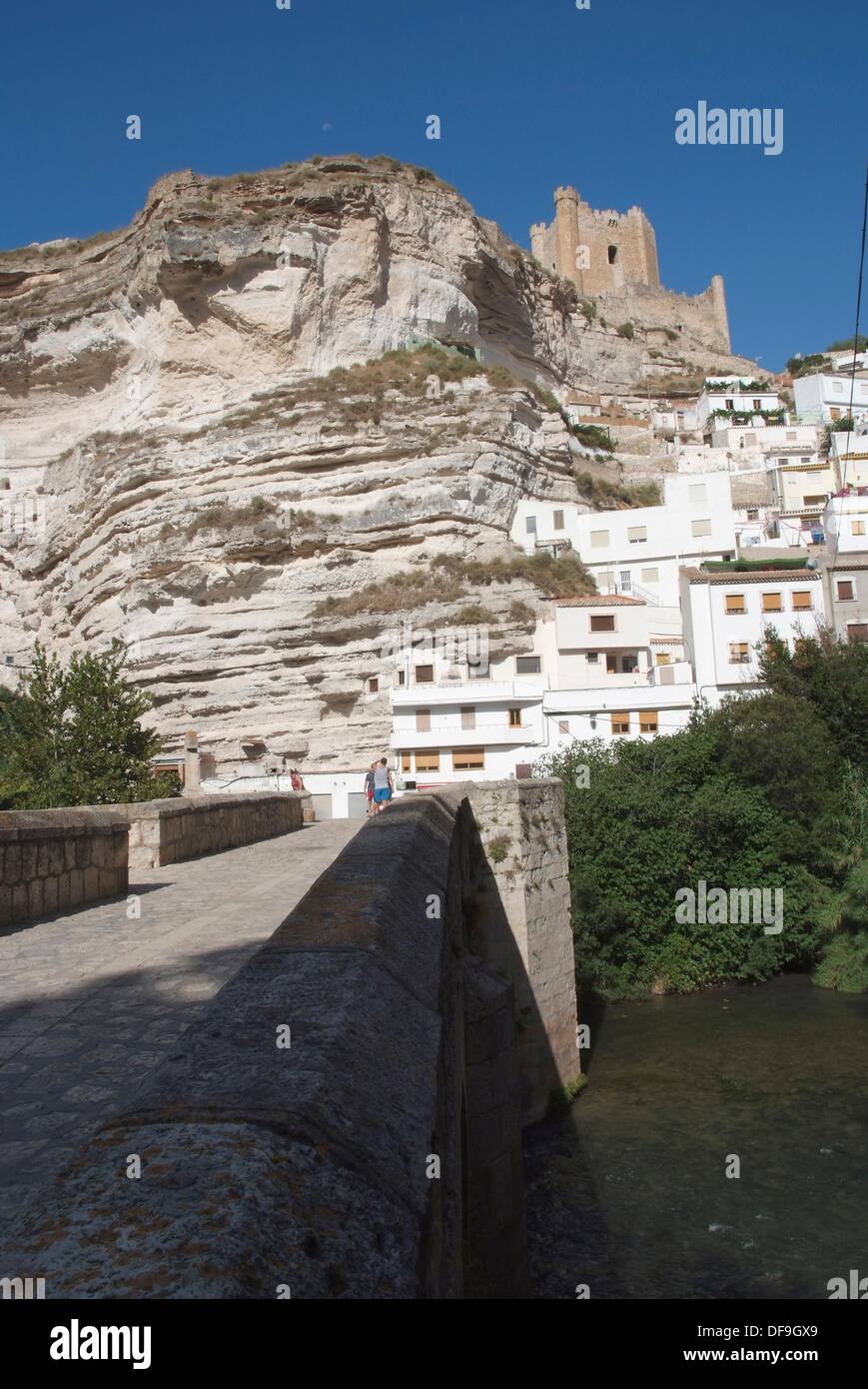 Roman Bridge and Castle of Alcala del Jucar, Albacete, Castilla La
