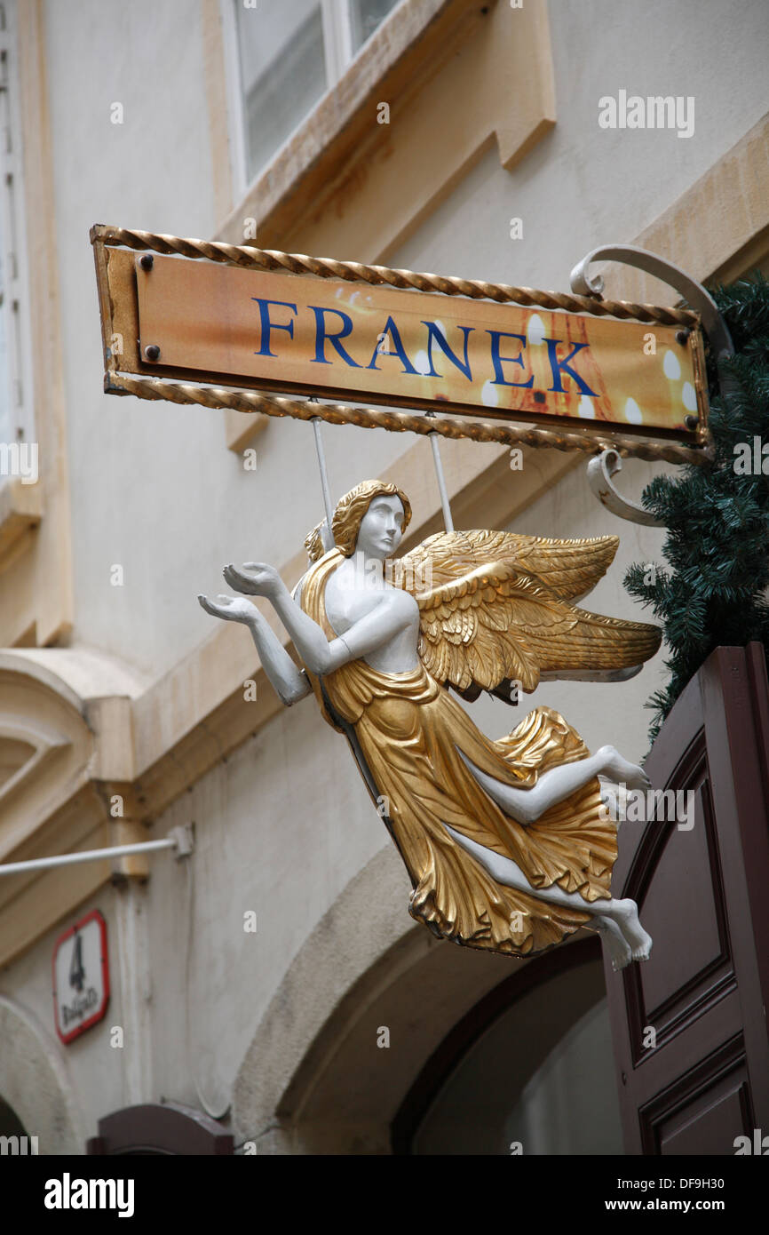 Shop with golden Angels, Vienna, Austria, Europe Stock Photo