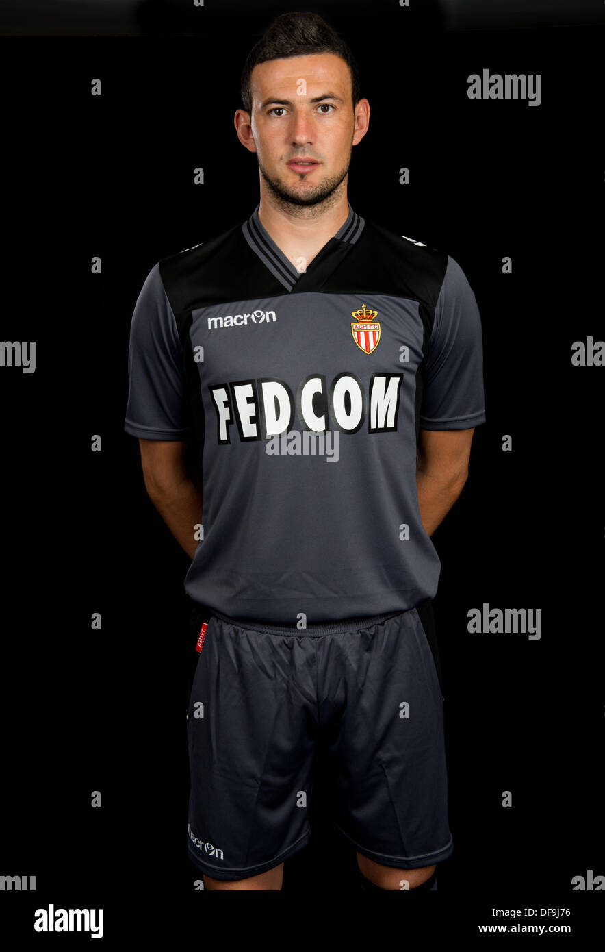 September 2013. French League 1 football team Monaco official photo-shoot for the 2013-14 season. Danijel Subasic Stock Photo