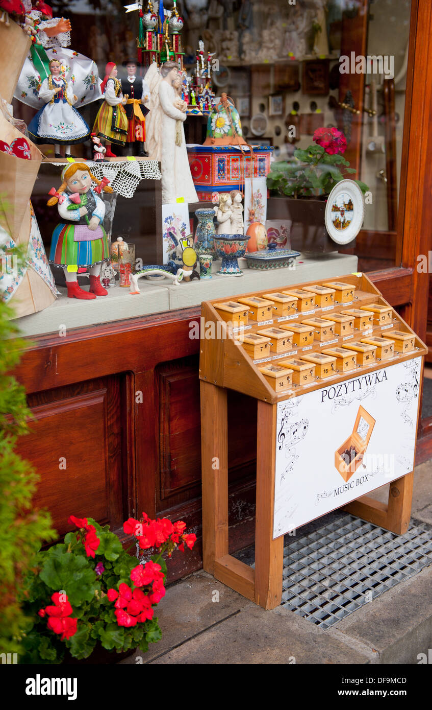 music box toys with crank shop window exposure Stock Photo Alamy