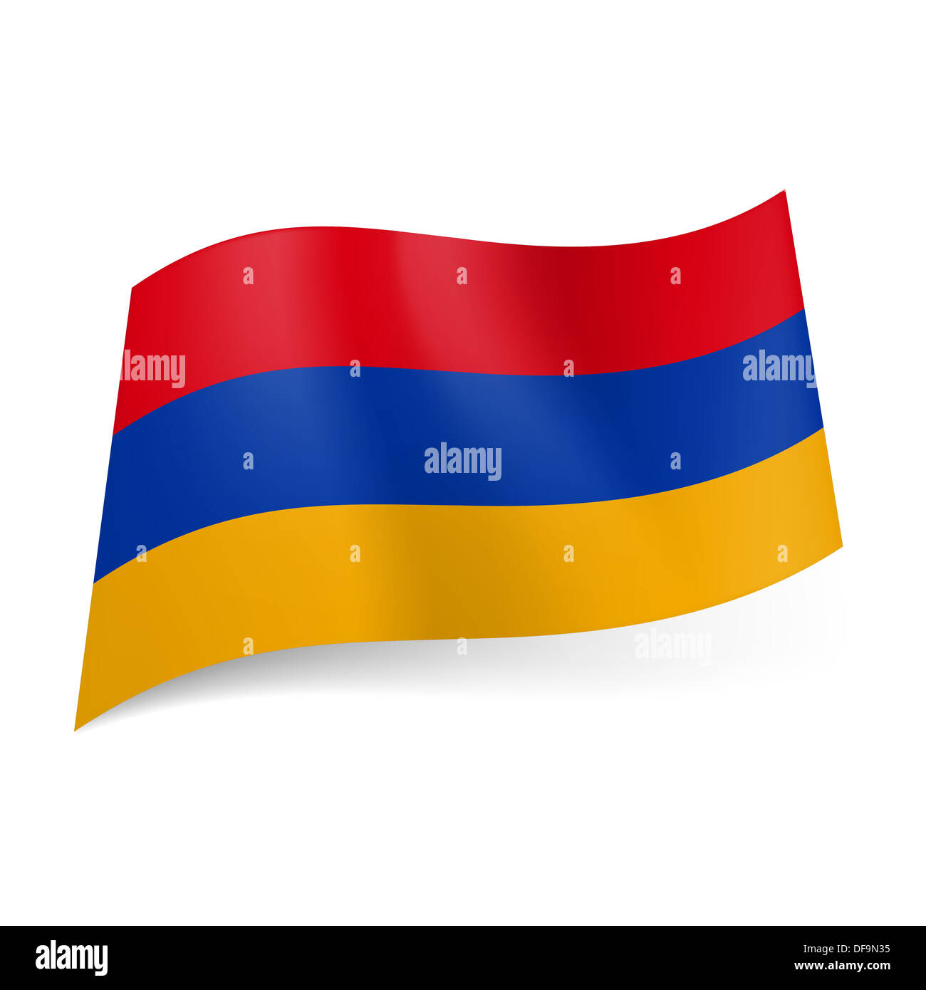 National flag of Armenia: red, blue and yellow horizontal stripes Stock  Photo - Alamy