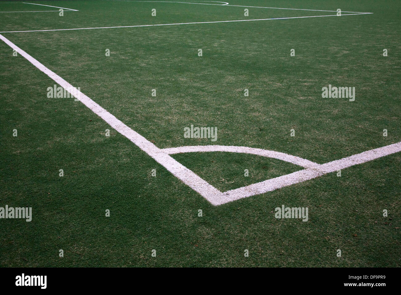 Lines on soccer field Stock Photo Alamy