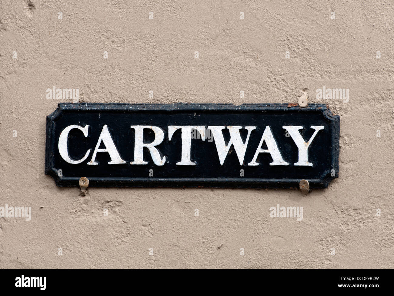 Cartway street sign, Bridgnorth, Shropshire, England, UK Stock Photo