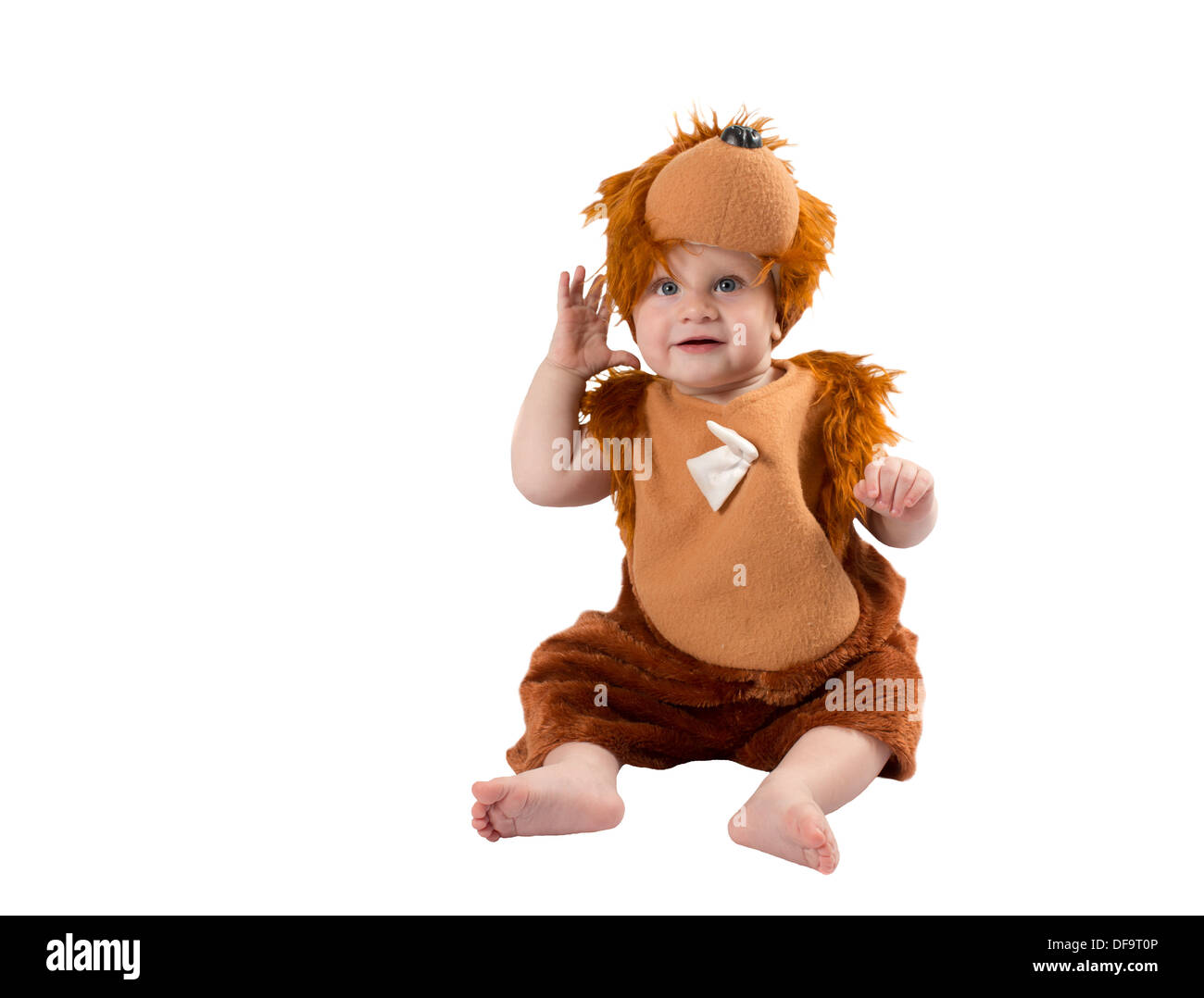 Terry Stuff Dress For Baby Boy In Bear Print Skin Color main image 1