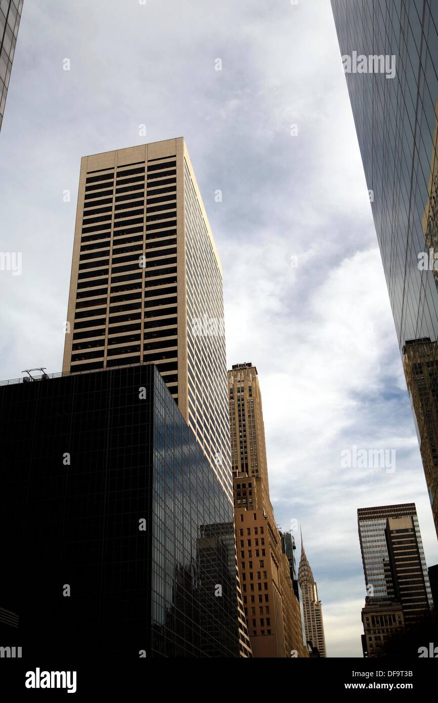 New York City Office Tower Sky Scrapers Stock Photo Alamy