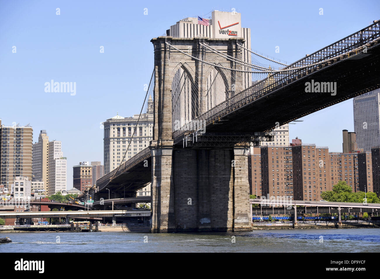 View of the Brooklyn Bridge, Manhattan Side Stock Photo 61070031 Alamy