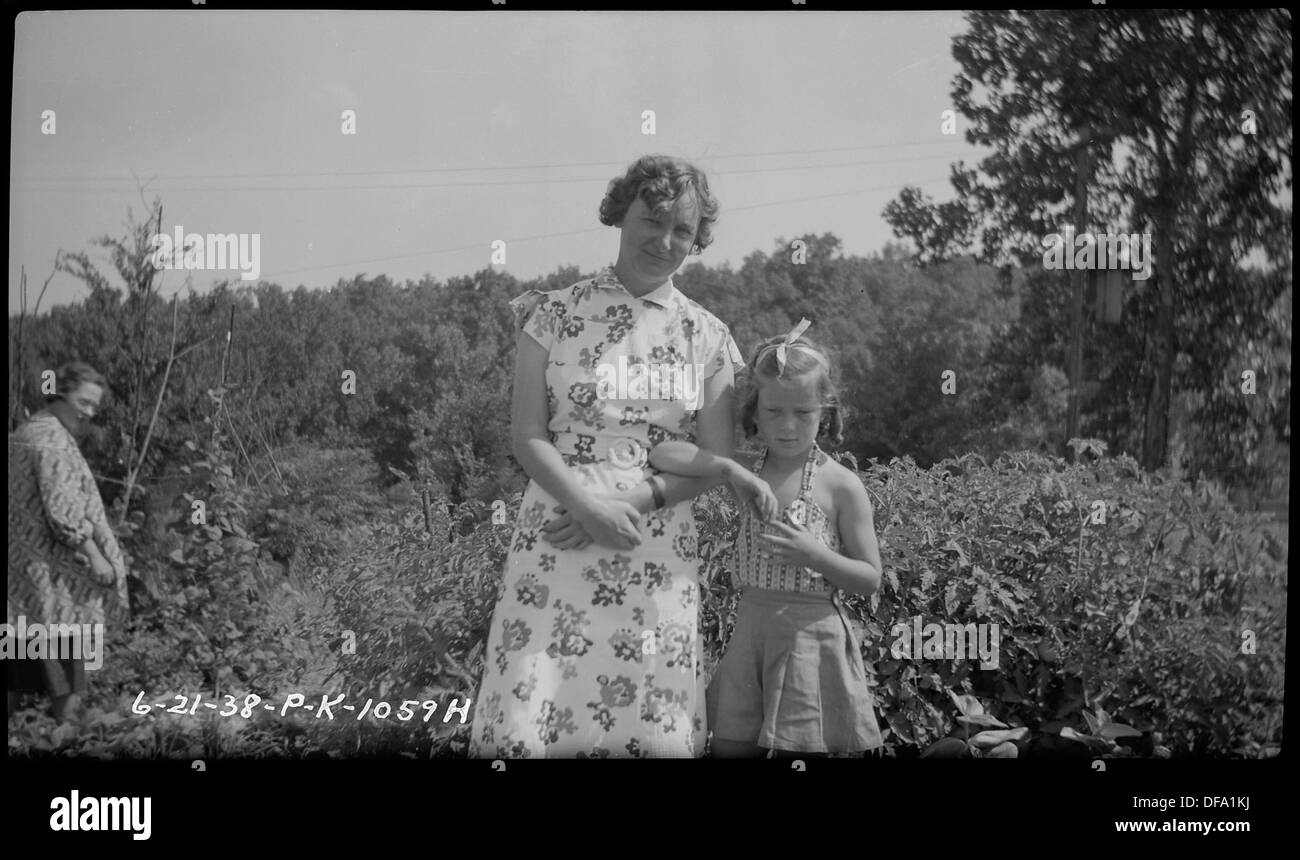 TVA School-Village 5E1, First Grader with Teacher 280007 Stock Photo