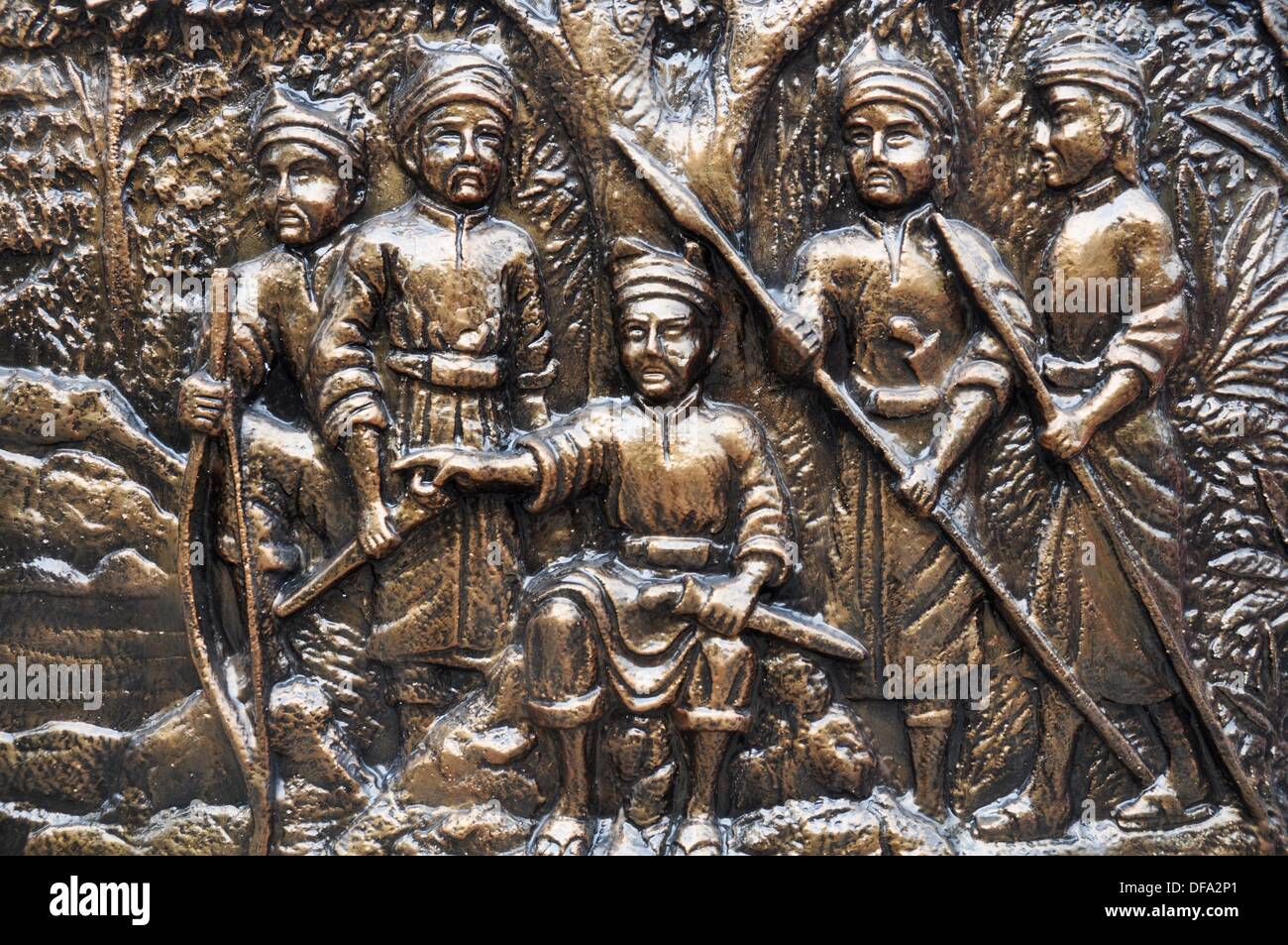 Malacca Malaysia Bas Relief On The Malay Heritage Of Malacca S History Stock Photo Alamy