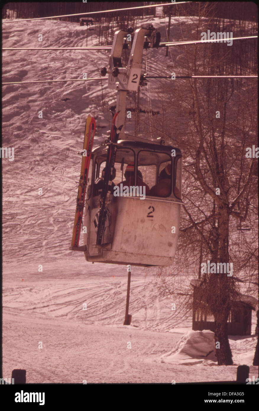VAIL'S TWO GONDOLAS CARRY EITHER SIX OR FOUR PASSENGERS PER CAR. ON A