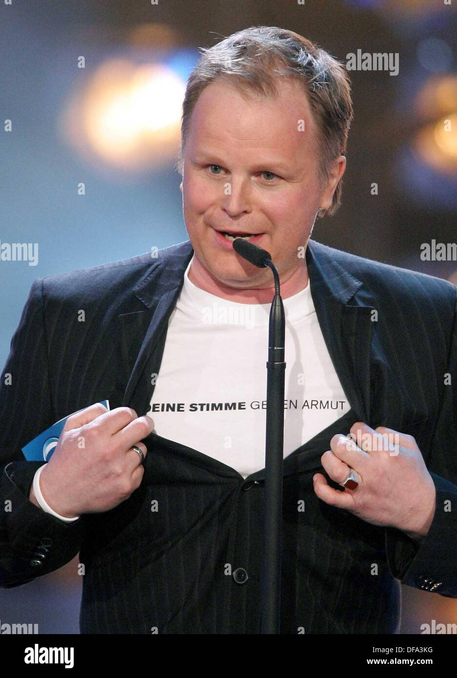 Singer Herbert Grönemeyer performs at the 14th Echo Award on the 2nd of April in 2005. Stock Photo