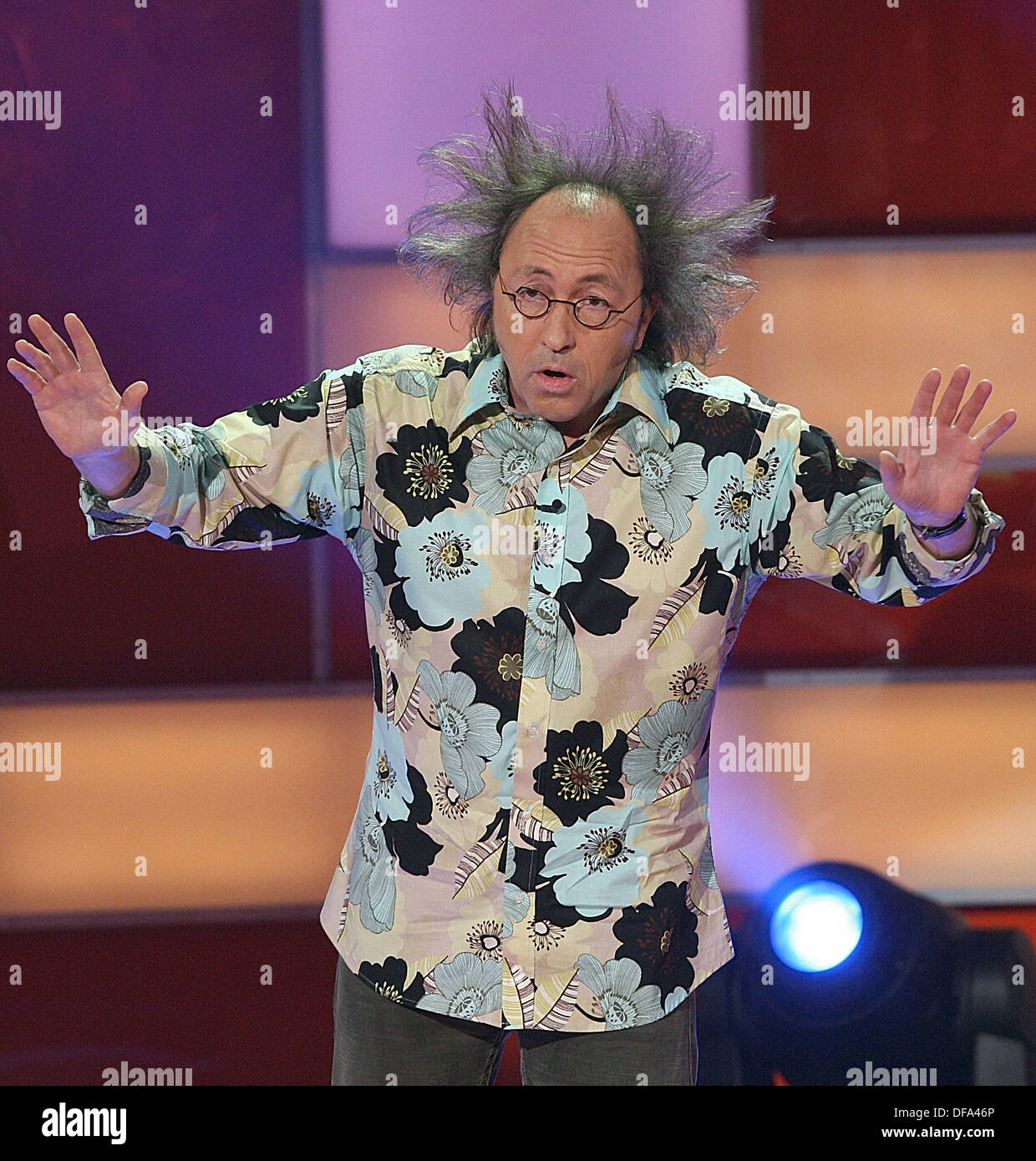 Cabaret artist Urban Priol performs at the ZDF live show 'People 2006' on the 3rd of December in 2006. Stock Photo
