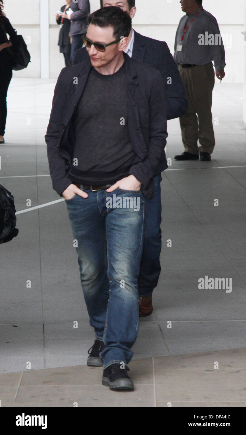 James McAvoy seen leaving the BBC studios in London Credit:  WFPA/Alamy Live News Stock Photo