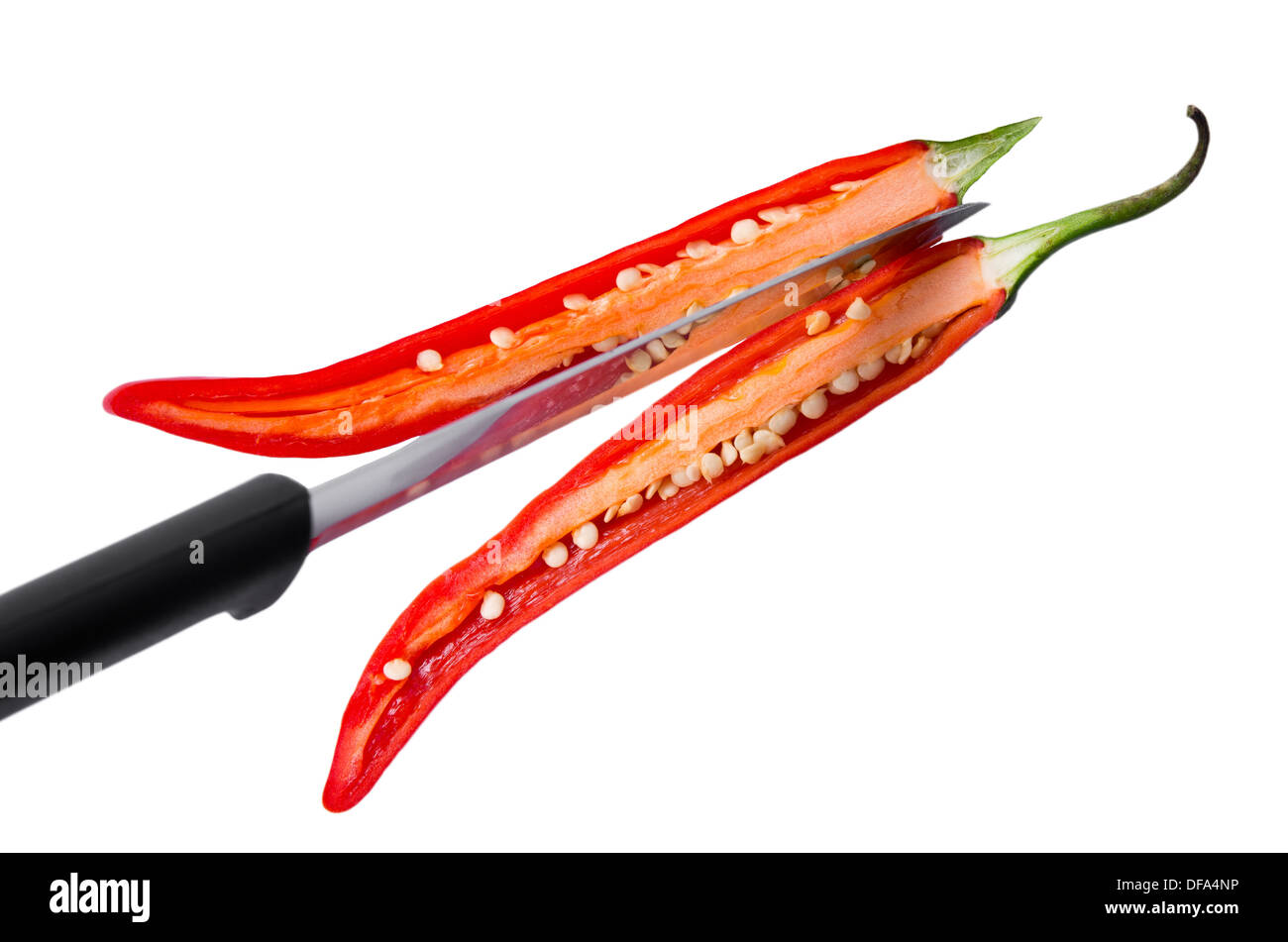 red pepper isolated on white background Stock Photo