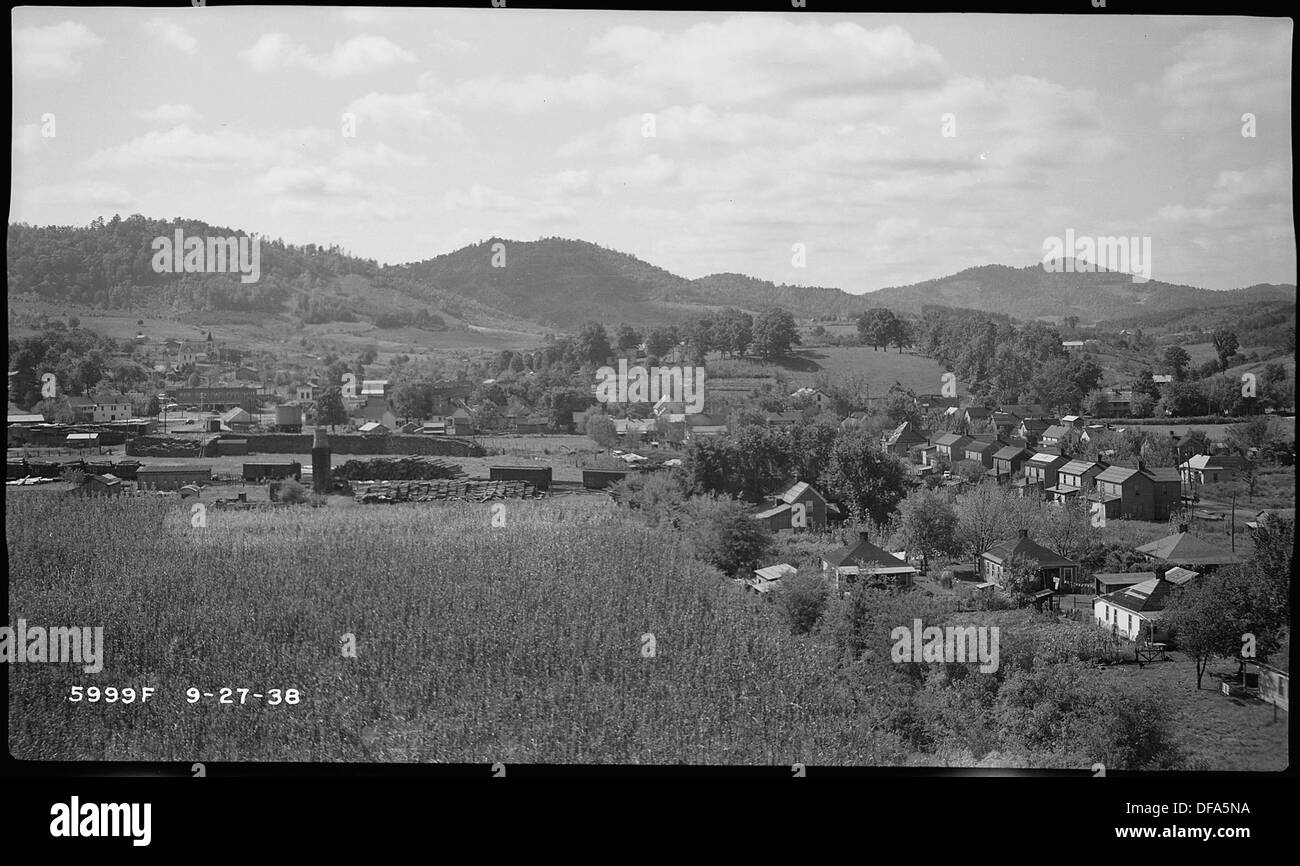 A general view of a town, depicting the layout and architectural style ...