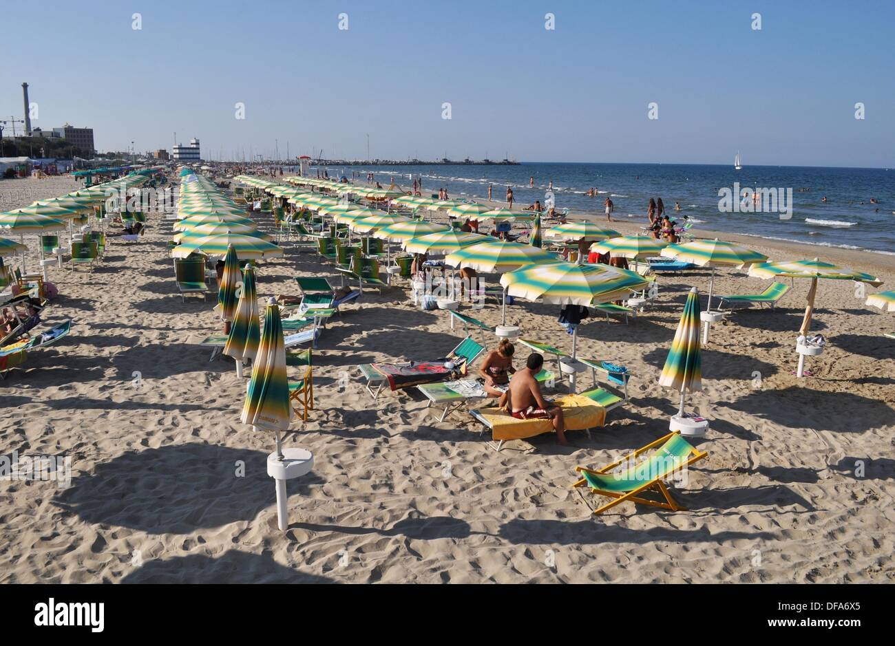 Senigallia (Ancona, Italy) the beach in September Stock Photo Alamy