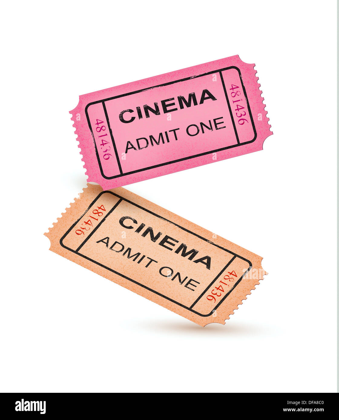 Old Vector vintage paper tickets with numbers. Vector Stock Photo - Alamy