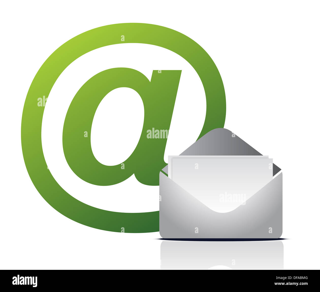 Threedimension sign of email Stock Photo Alamy