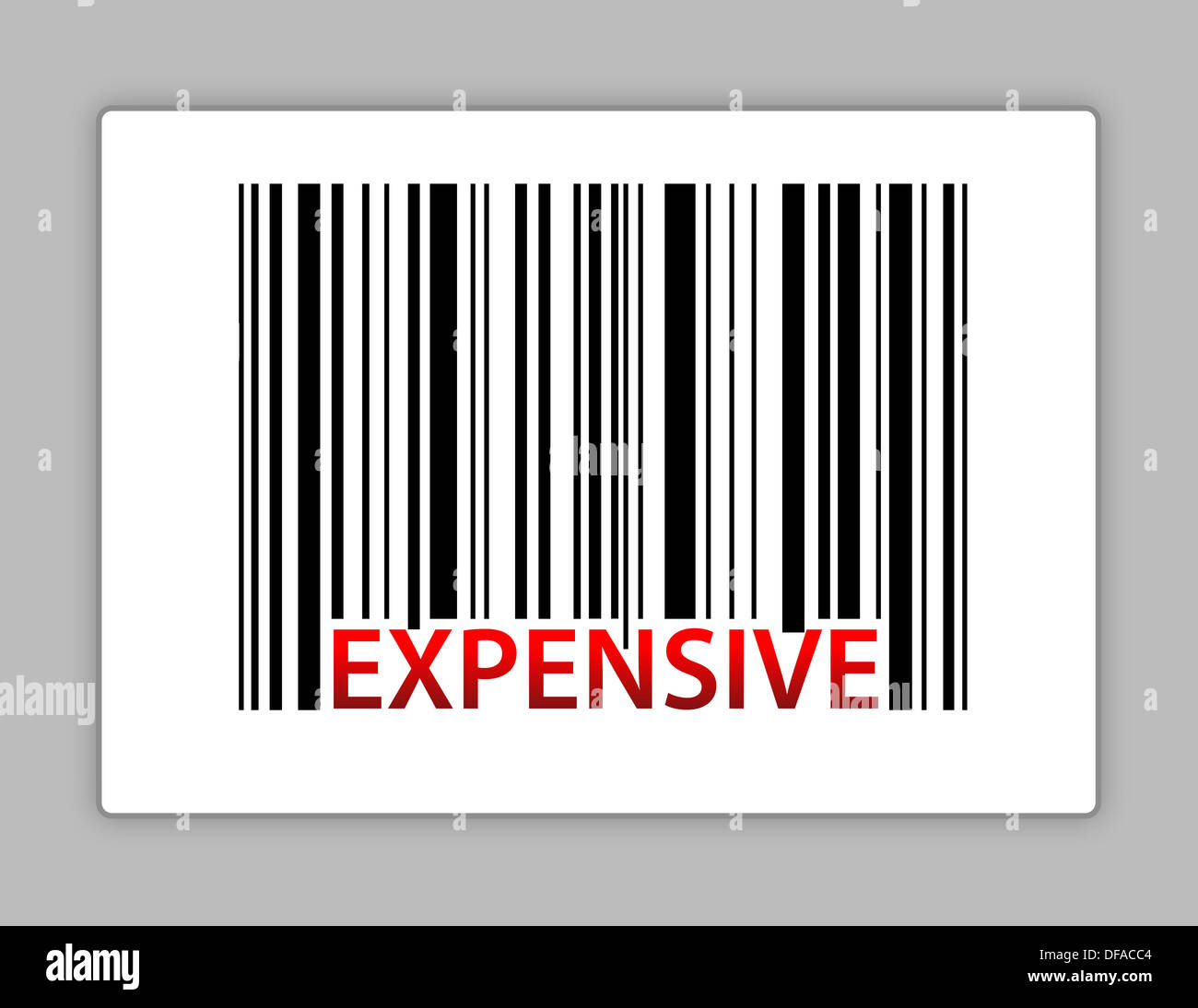 expensive barcode illustration design on a label Stock Photo Alamy