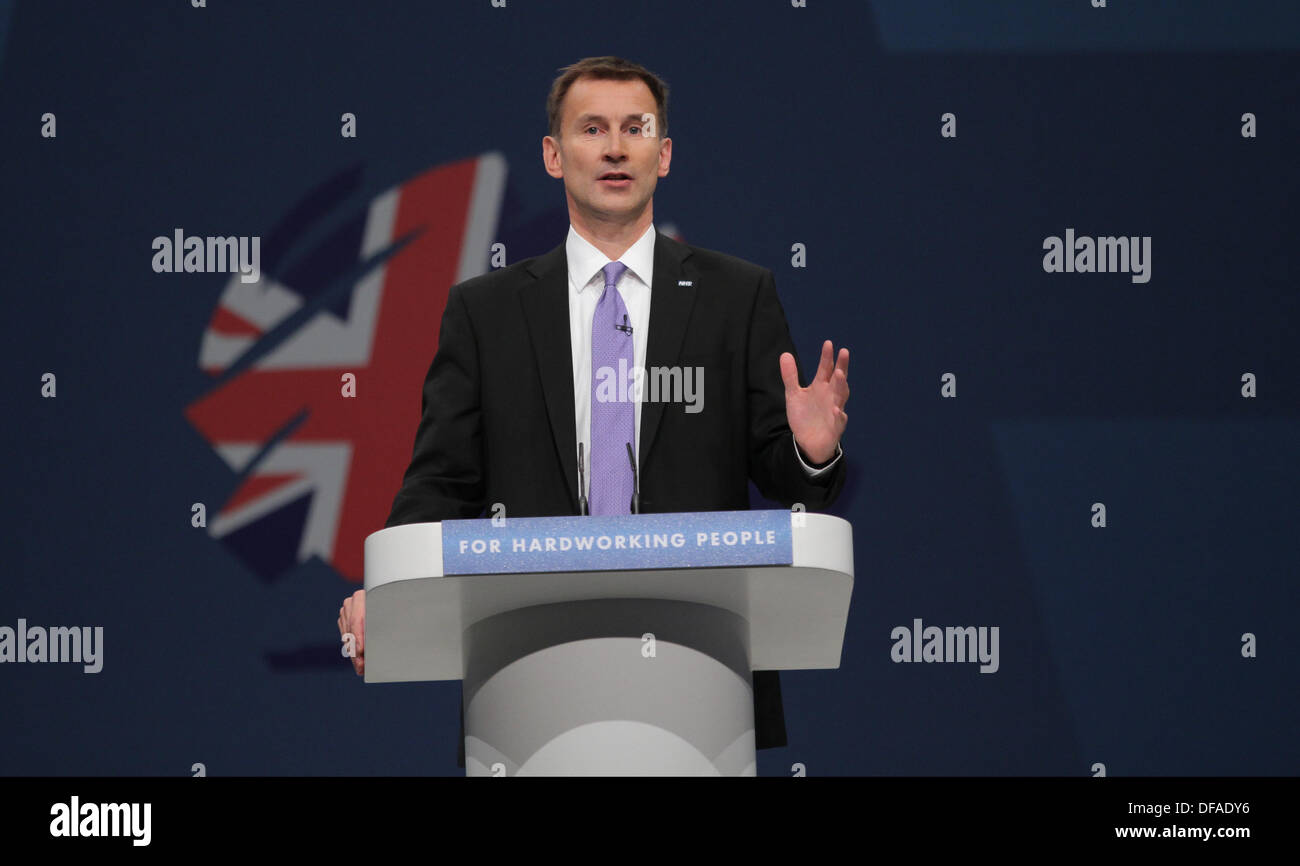 JEREMY HUNT MP SECRETARY OF STATE FOR HEALTH 01 October 2013 MANCHESTER ...
