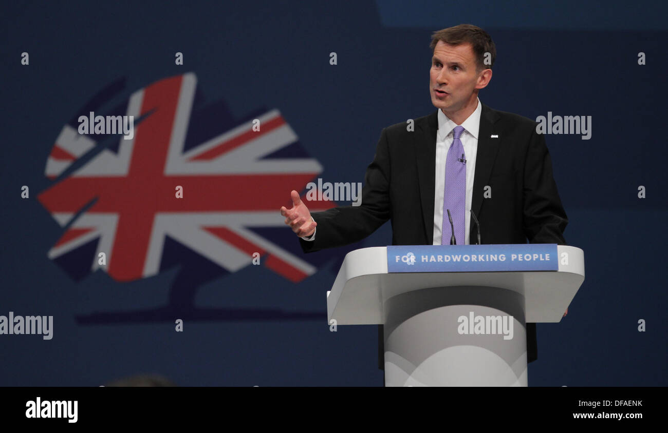 JEREMY HUNT MP SECRETARY OF STATE FOR HEALTH 01 October 2013 MANCHESTER ...