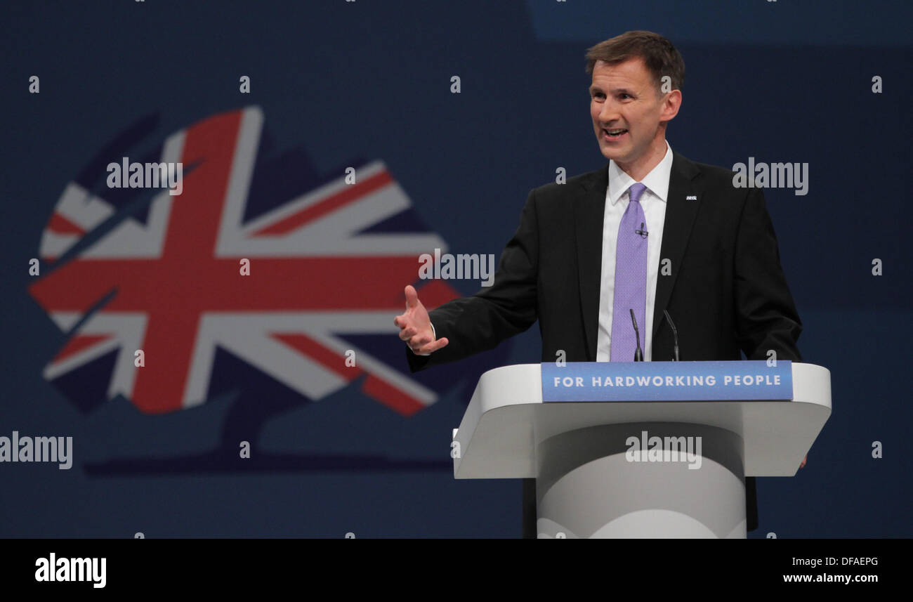 JEREMY HUNT MP SECRETARY OF STATE FOR HEALTH 01 October 2013 MANCHESTER ...
