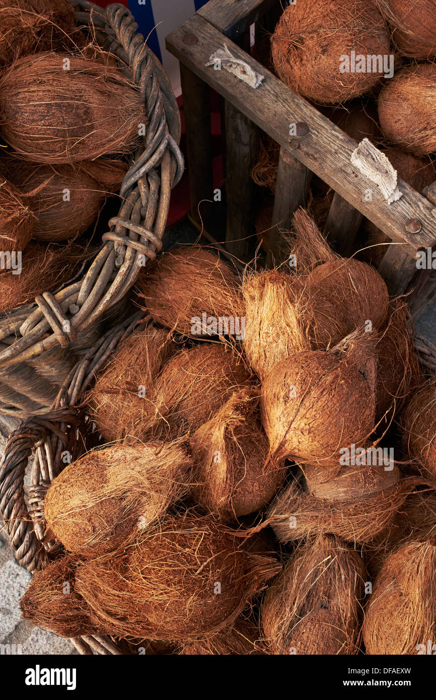 Coconuts at a fairground Coconut Shie Stock Photo Alamy