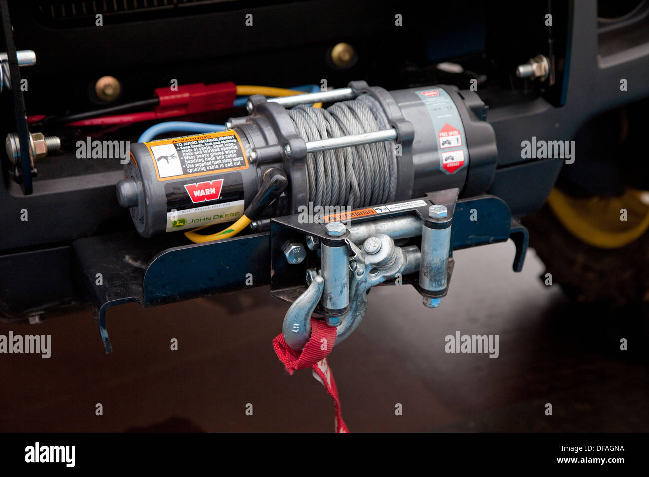 Front mounted winch UK Stock Photo Alamy