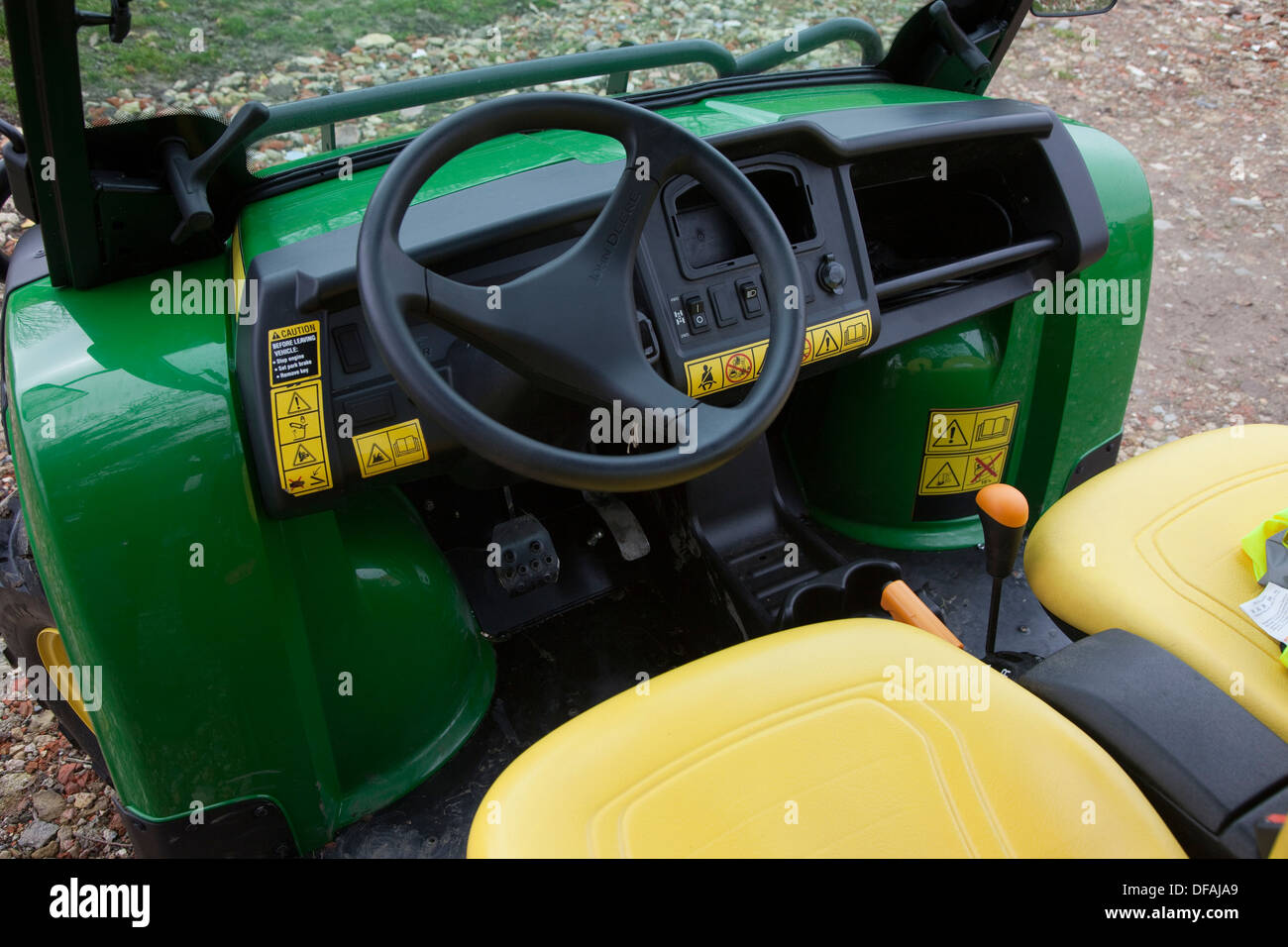Controls of a John Deere Gator UK Stock Photo Alamy