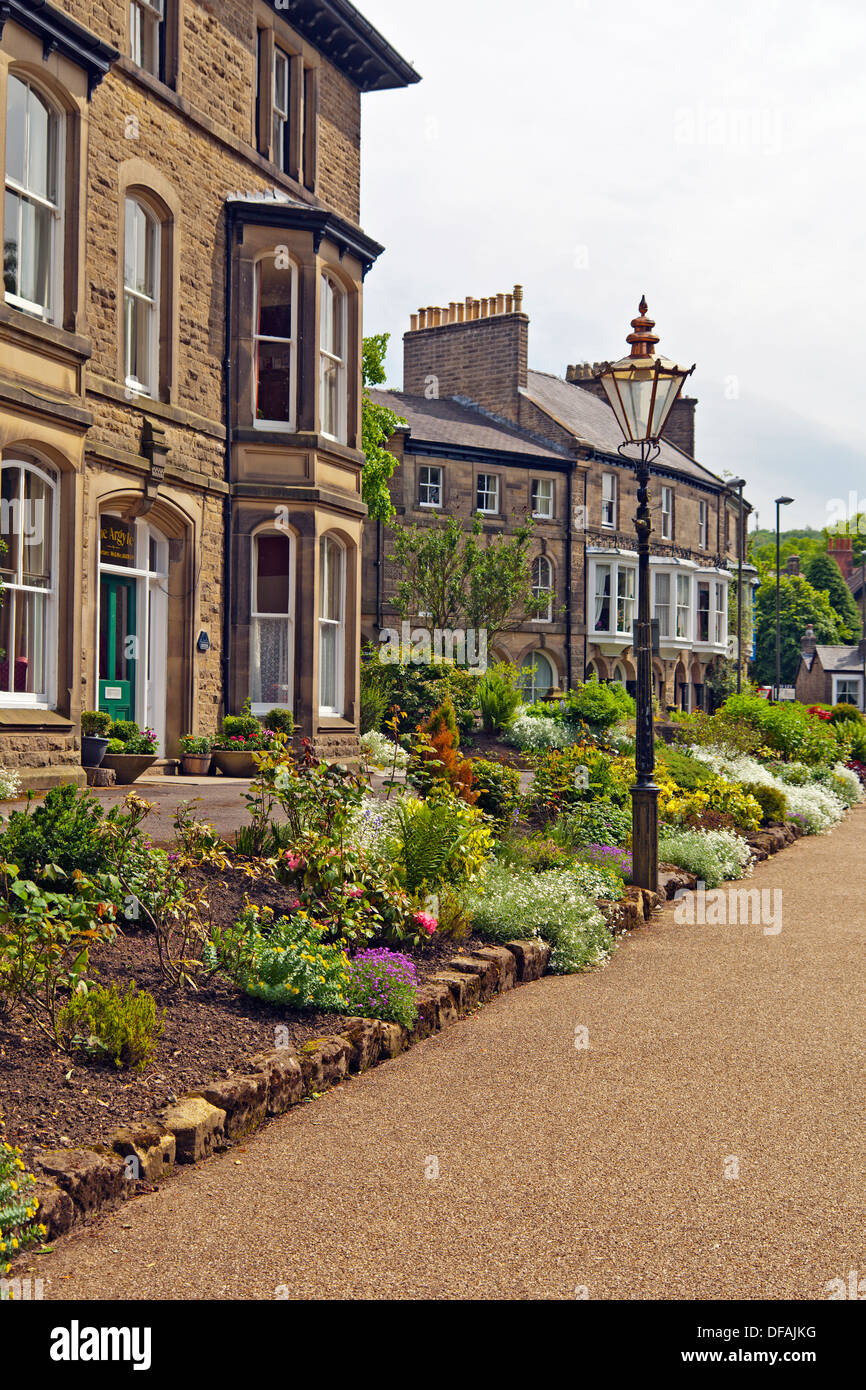 Victorian Guest Houses on Broad Walk in Pavilion Gardens, Buxton Stock