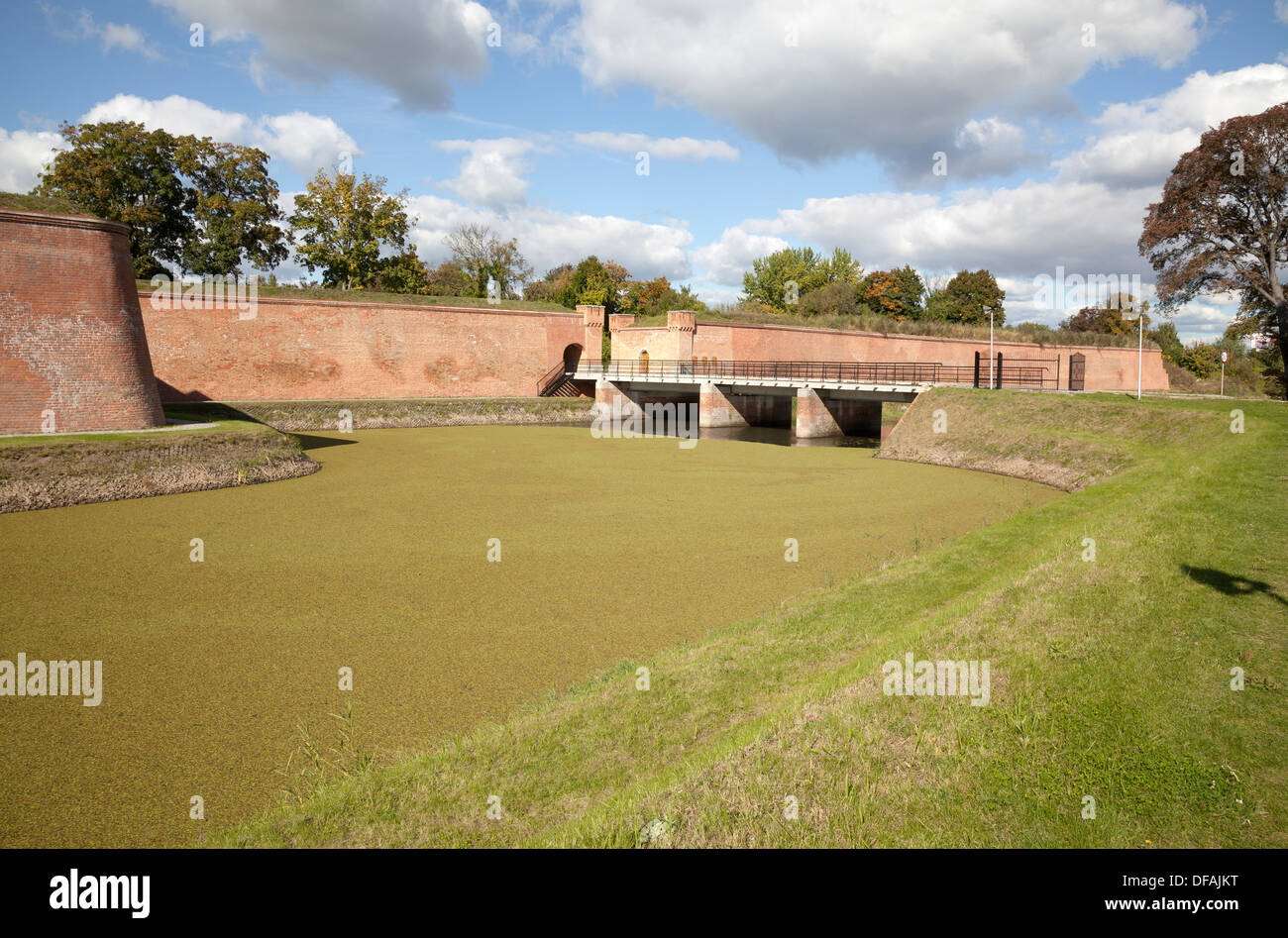 Old Town Fortress, Kietz Gate, Kostrzyn, Poland Stock Photo