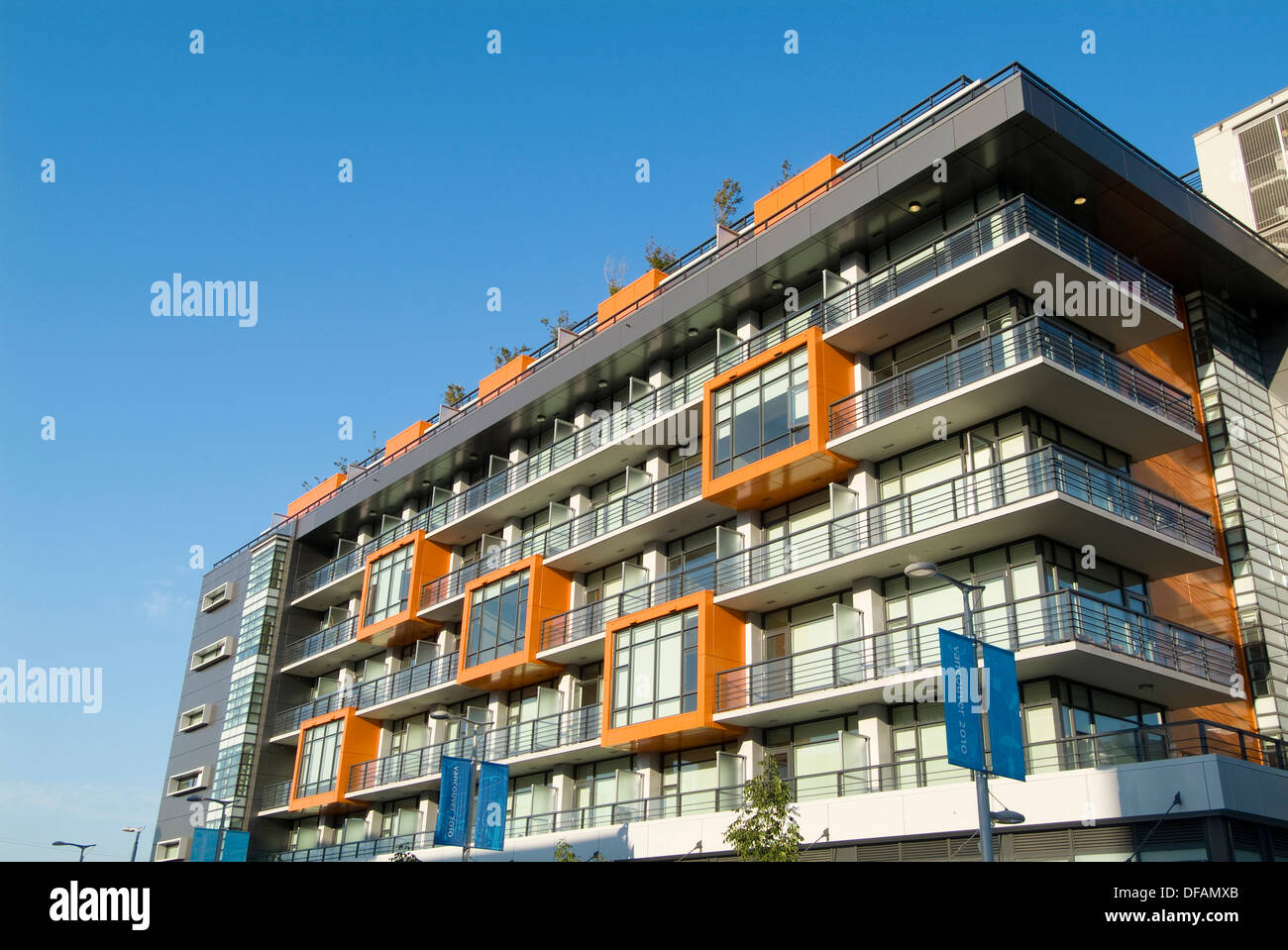 Apartment buildings at Millennium, the former Vancouver Olympic Village, False Creek, Vancouver