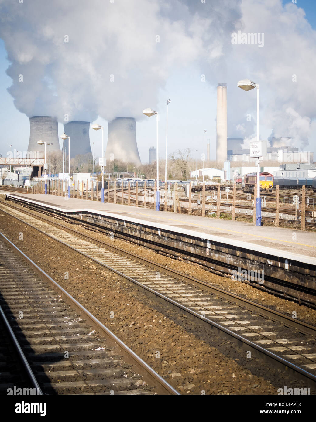 Didcot, UK: Didcot Power Station refers to a combined coal and oil power plant and a natural-gas power plant. Stock Photo