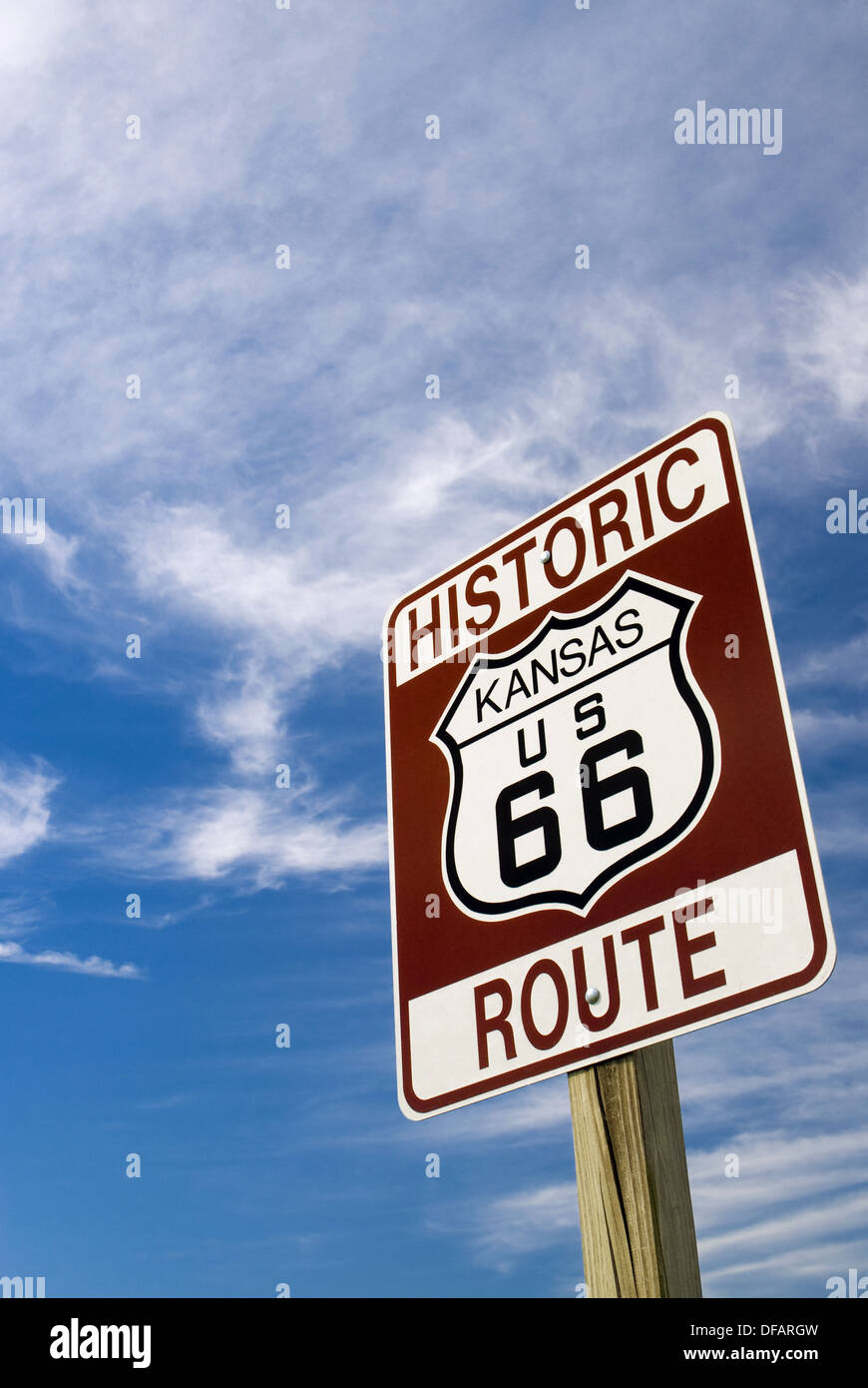 Historic Route 66 sign, Galena, Kansas, USA Stock Photo Alamy