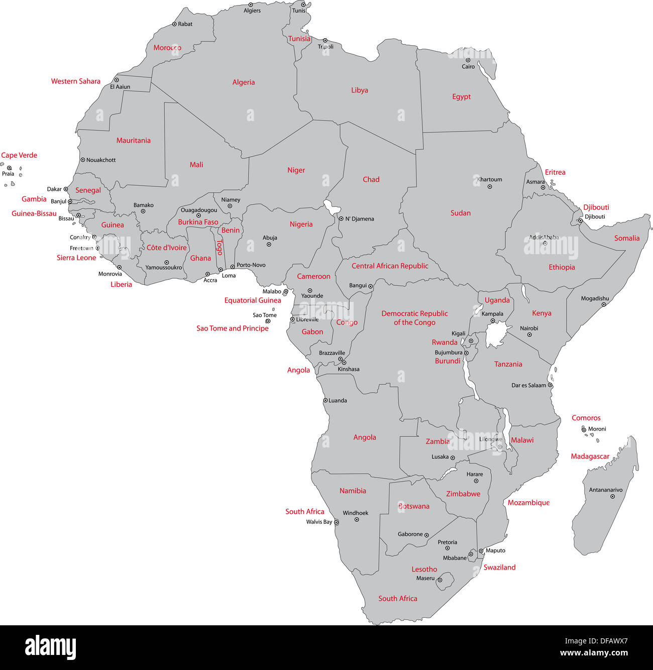 African topography hi-res stock photography and images - Alamy