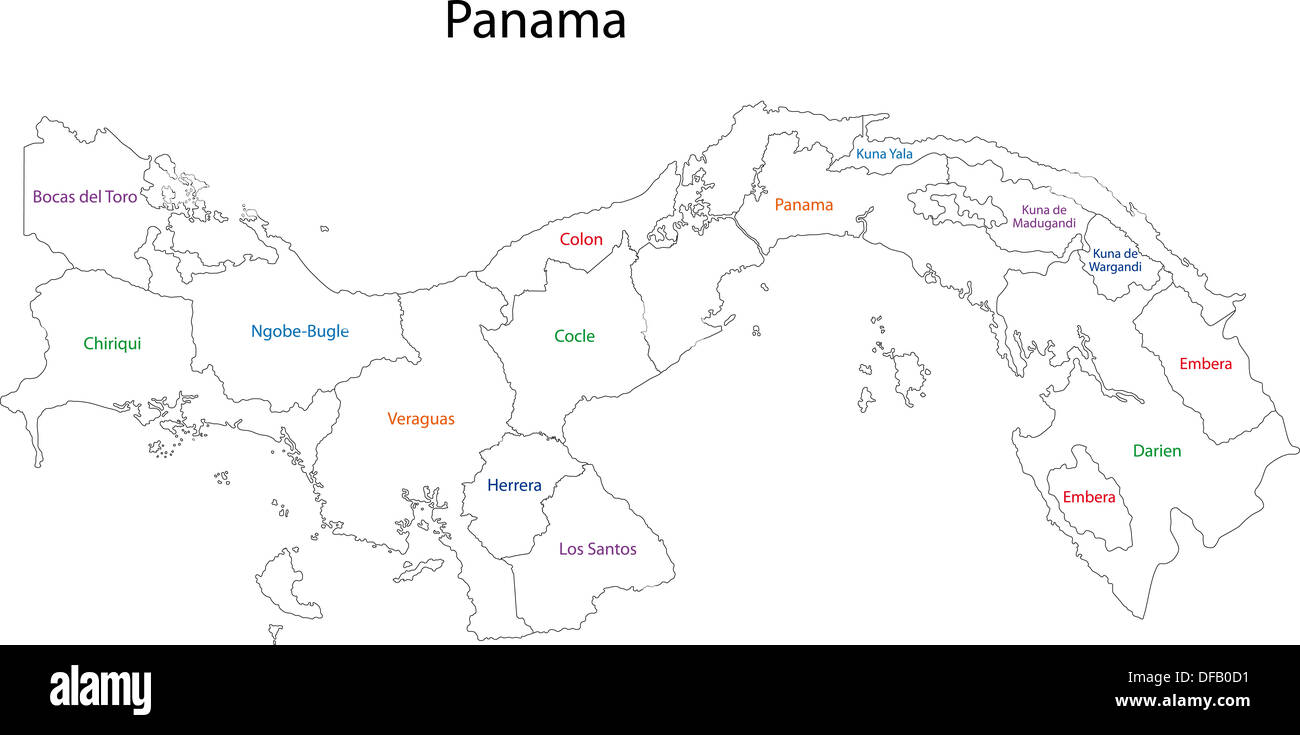 Outline map country panama hi-res stock photography and images - Alamy