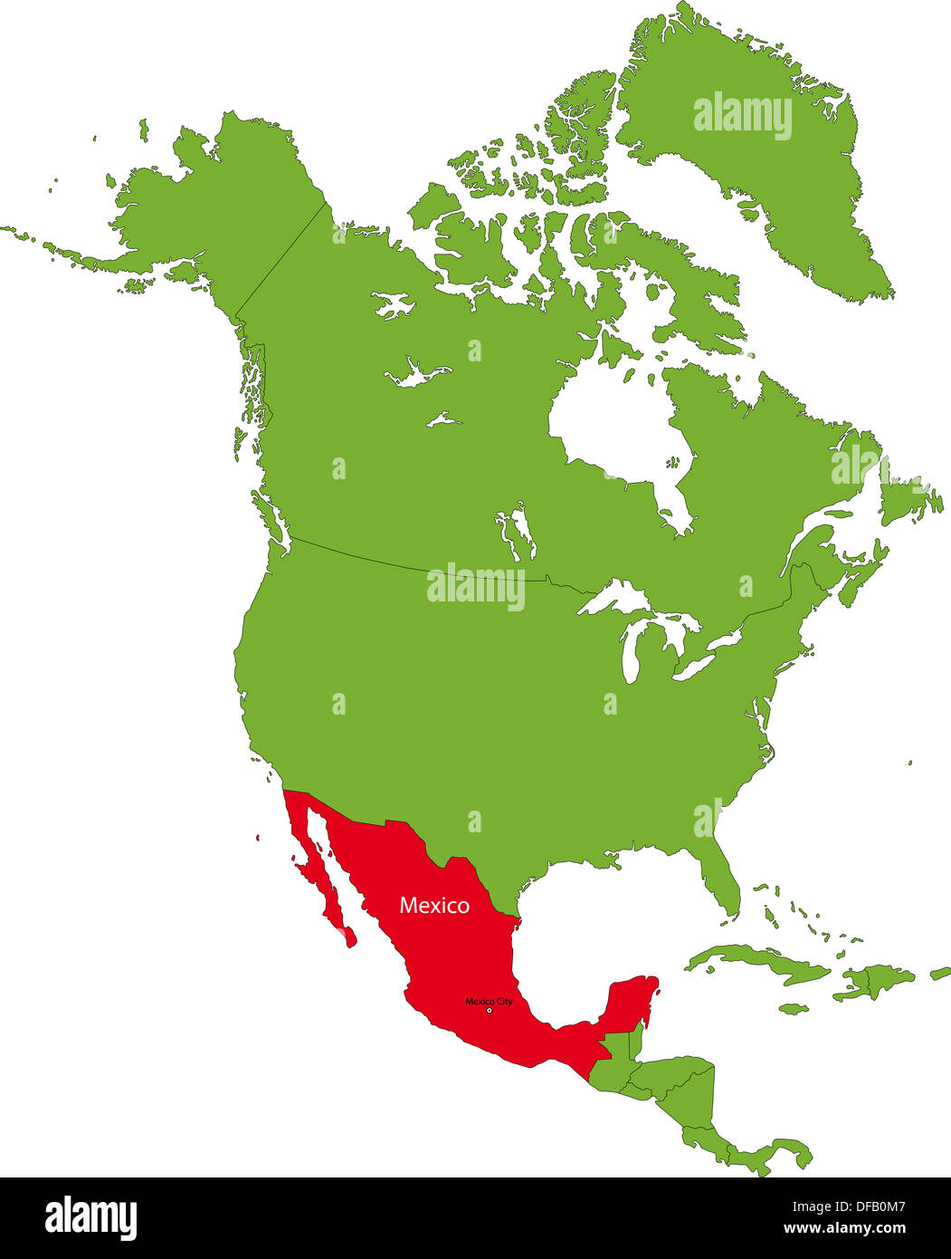 Location of Mexico Stock Photo - Alamy