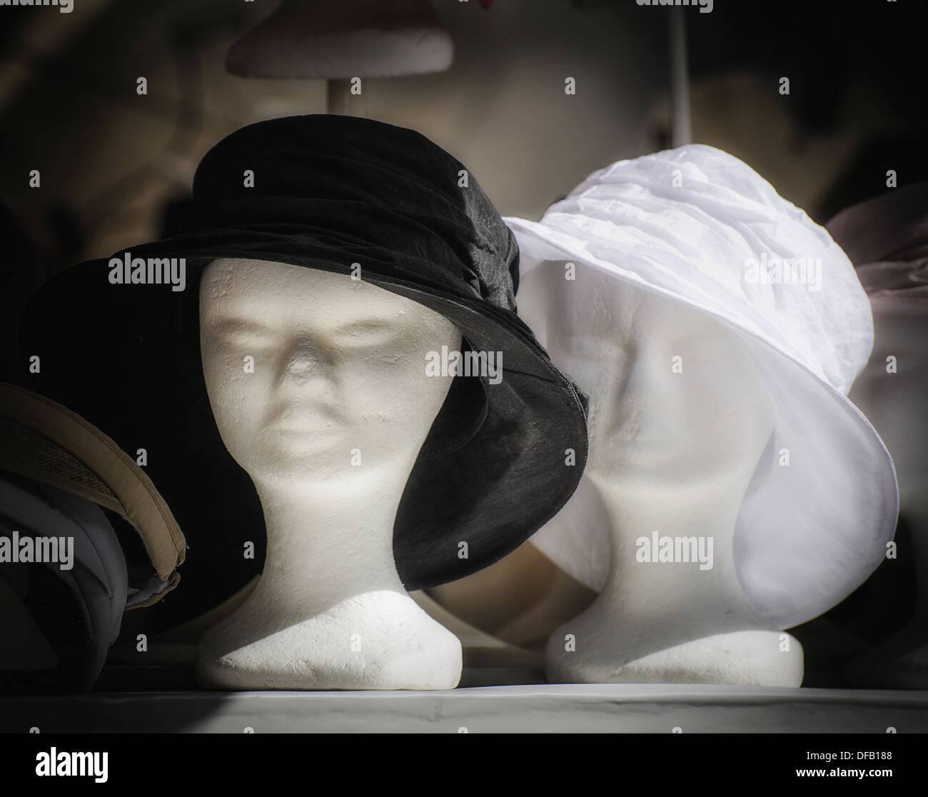 Hats and Mannequins in Shop Stock Photo Alamy