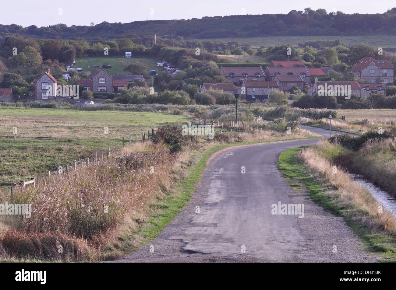 Lane from Salthouse to the beach north Norfolk Stock Photo