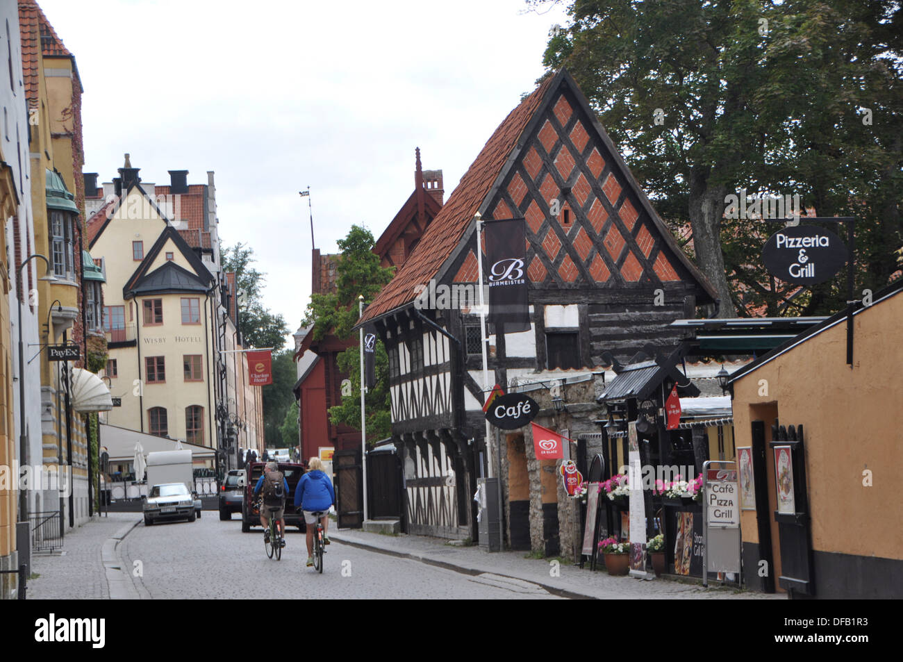 This is Strandgatan in Visby  Gotland Sweden. Stock Photo