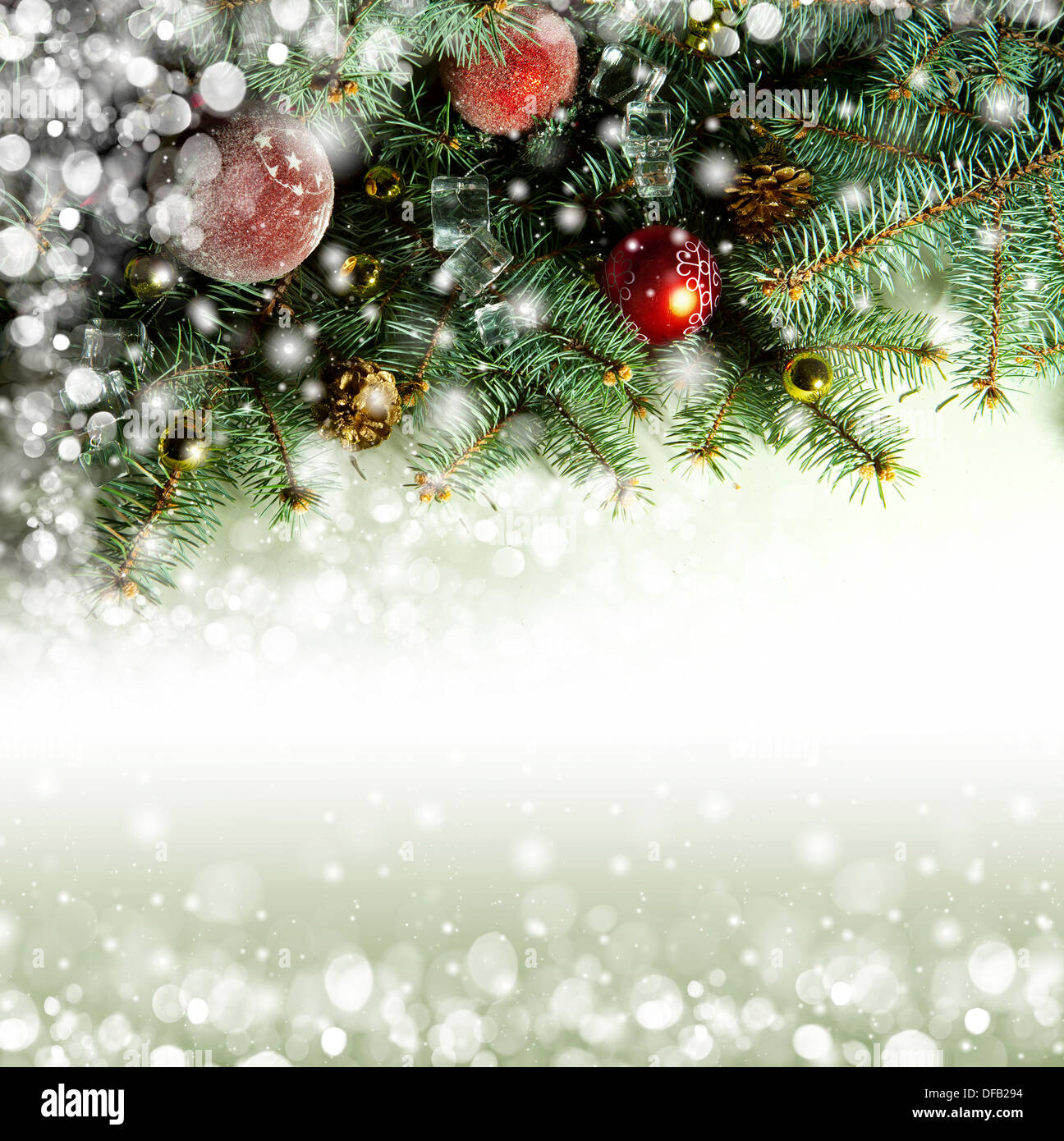 Christmas background with Christmas toys. boke Stock Photo