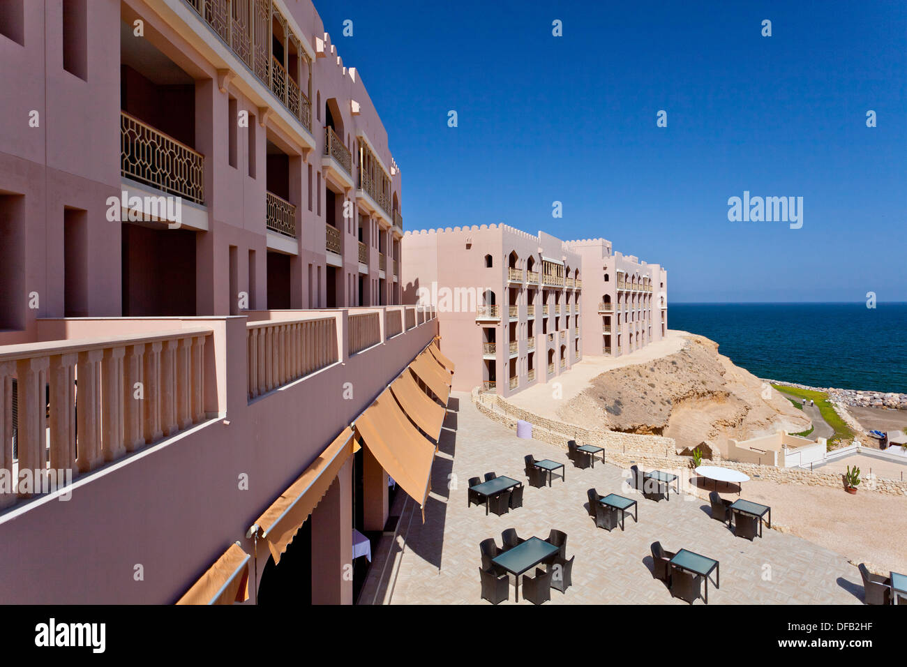 Outdoor Patio At The Barr Al Jissah Resort Near Muscat Oman Stock Photo Alamy