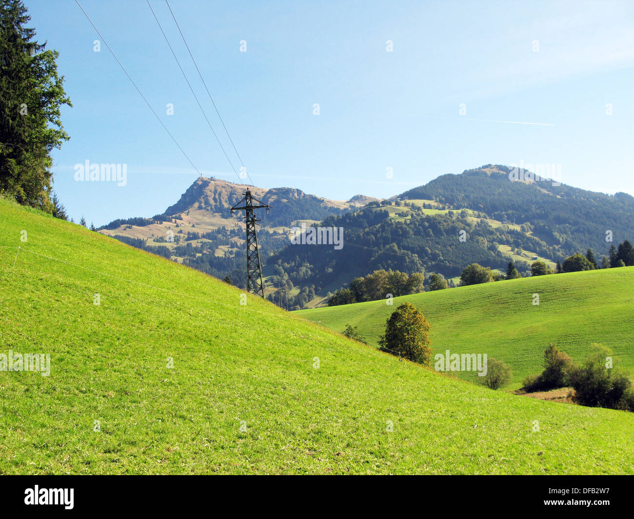 Austria kitzbuhel Europeview scene alpine meadows Stock Photo