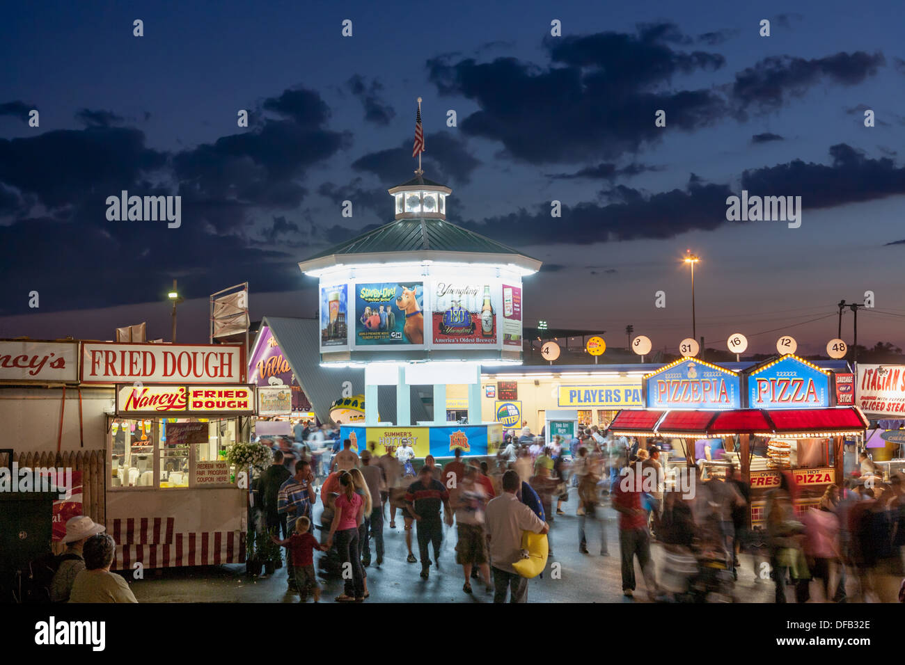 Midway at dusk, Great New York State Fair Stock Photo Alamy