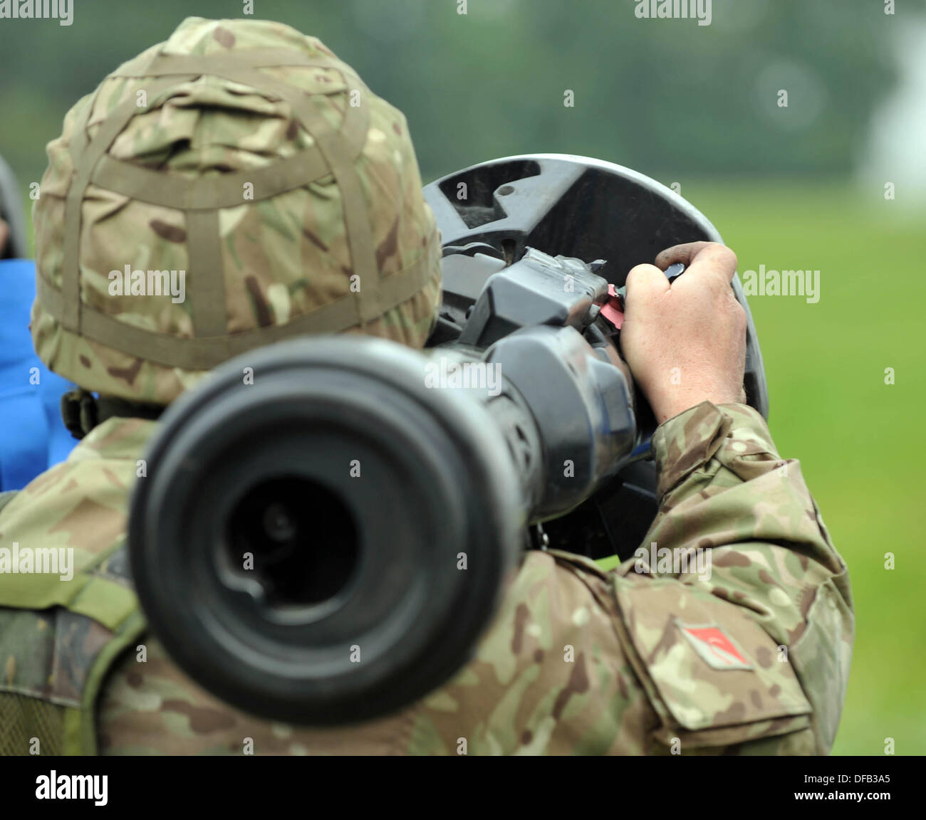 MBT Law laser training weapon being fired. UK Stock Photo