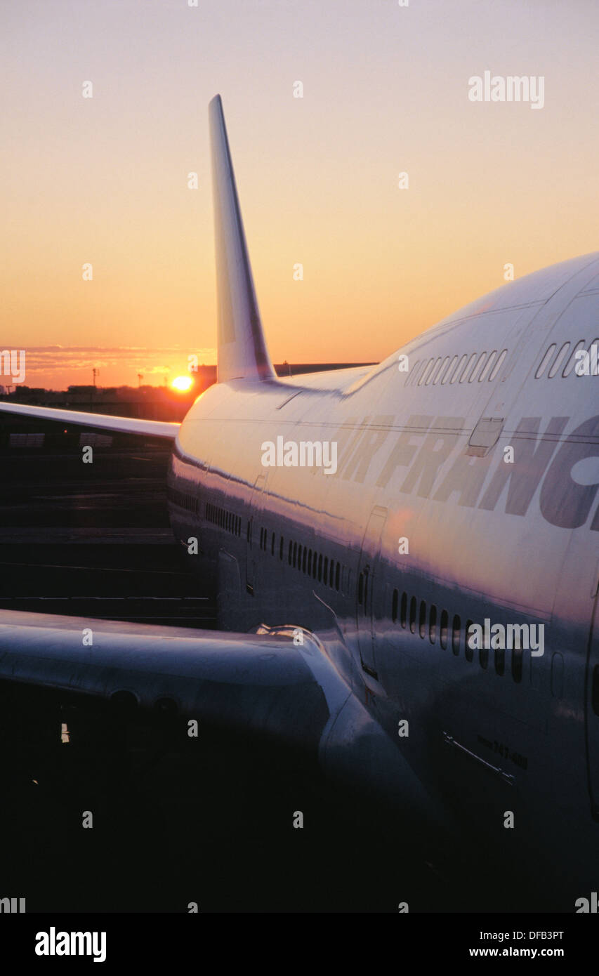 Air France Boeing 747 passenger aircarft at JFK airport. New York City