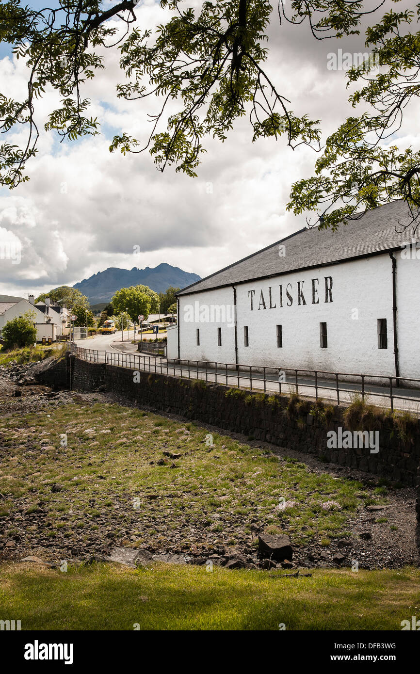 Talisker distillery in Carbost on the Isle of Skye Stock Photo